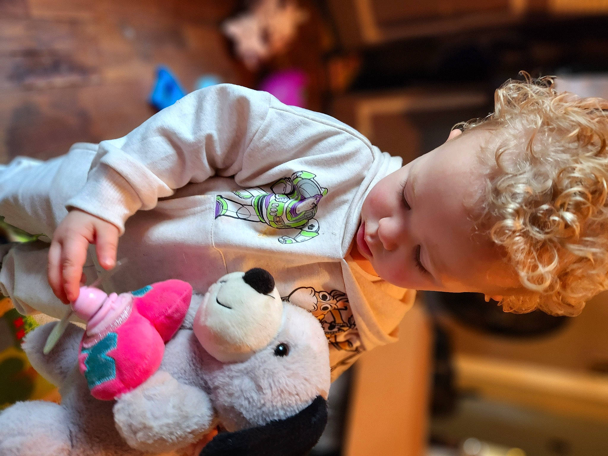 Issac is registered to the contest to win money with this photo: baby, baby_toddler_clothing, baby_toys, cheek, child, event, fun, fur, happy, leisure, people, person, play, plush, room, sitting, snapshot, stuffed_toy, teddy_bear, toddler