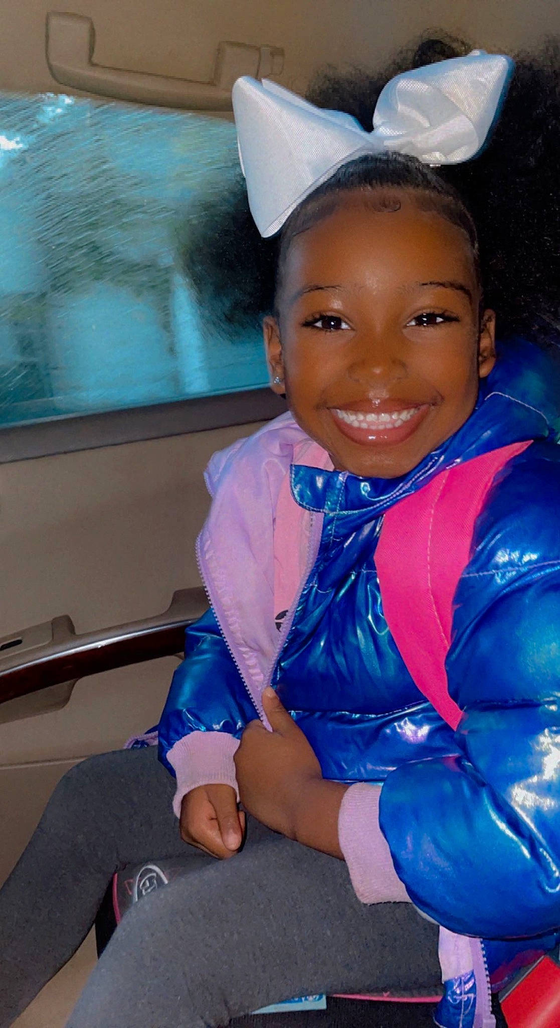 Alayshia joined the competition — help win amazing prizes! azure, black, black_hair, child, electric_blue, event, facial_expression, fashion_accessory, fun, gesture, hairstyle, happy, jewellery, joy, magenta, person, sleeve, smile, snapshot, thigh