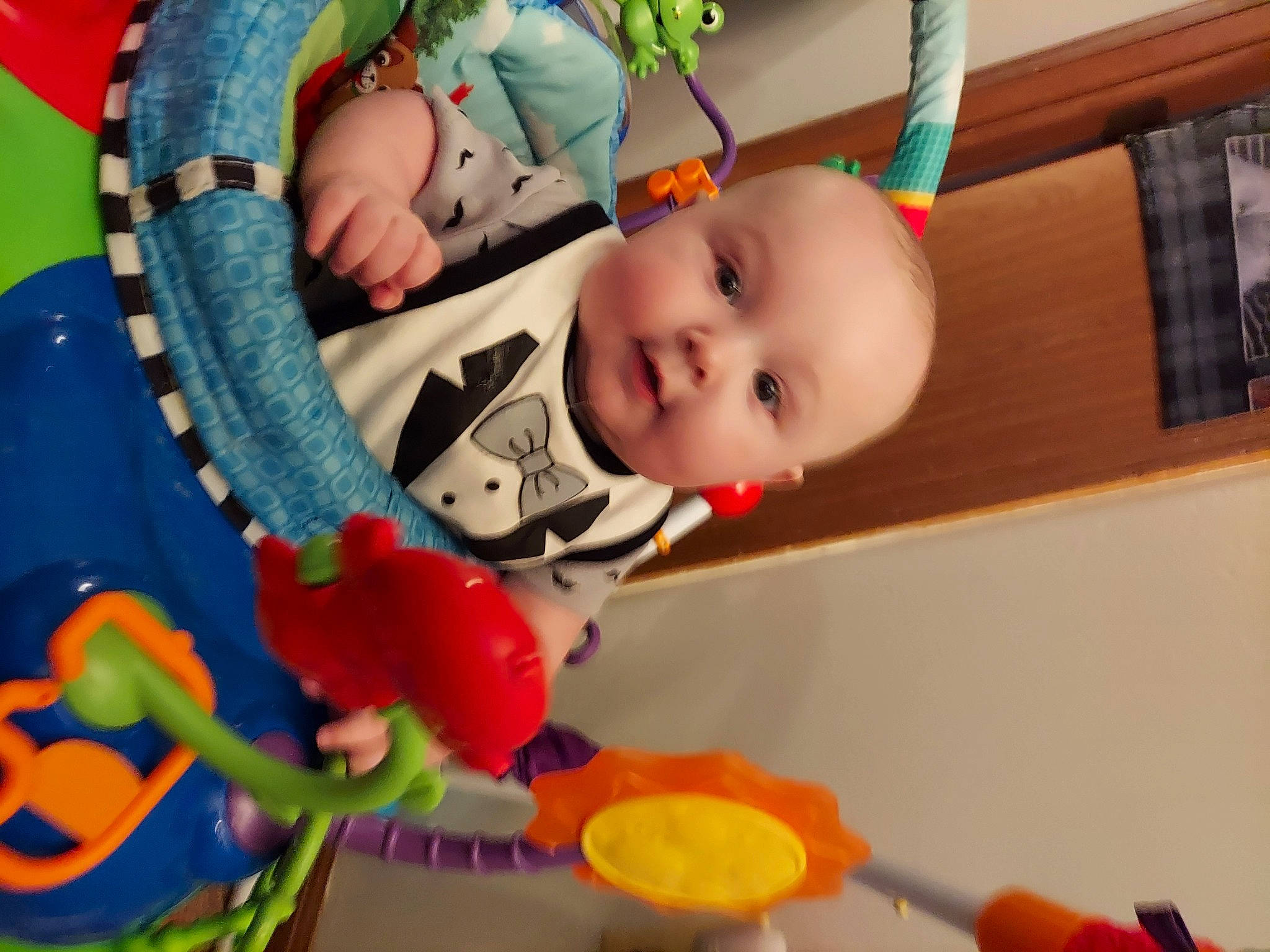 Jorden joined the competition — help win amazing prizes! baby, baby_products, baby_toddler_clothing, baby_toys, cheek, child, comfort, face, fun, happy, infant_bed, iris, orange, person, product, smile, textile, toddler, toy, wood