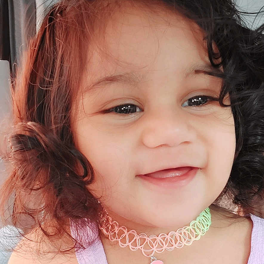 Sharleen joined the competition — help win amazing prizes! accessories, baby, bodypart, clothing, dress, earring, face, finger, hand, happy, head, jewelry, mouth, necklace, pendant, person, photography, portrait, smile, teeth