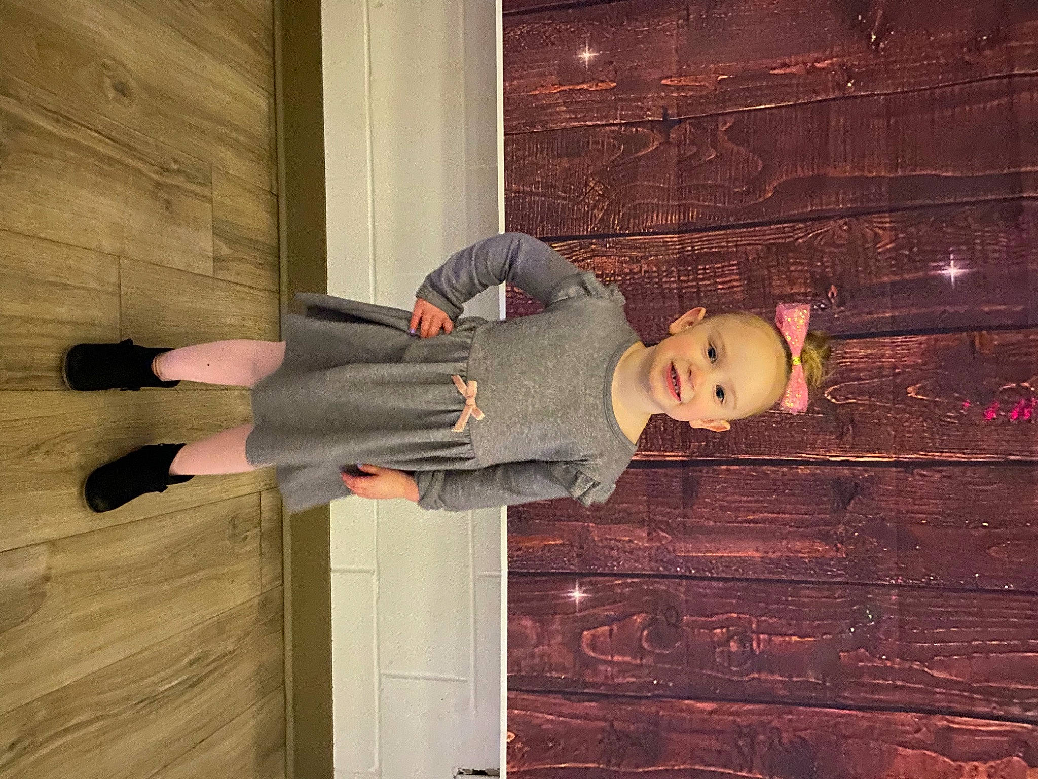 Camille joined the competition — help win amazing prizes! flash_photography, floor, flooring, foot, fun, happy, hardwood, human_leg, joy, knee, person, room, standing, thigh, tints_and_shades, waist, walking_shoe, wood