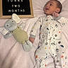 Ralph Jace Valentin is registered to the contest to win money with this photo: baby, cute, hand, infant, letter_board, lying_down, milestone_sign, newborn, nursery, onesie, pink_blanket, plush_toy, portrait, sleepwear, smiling, soft_blanket, space_print, stuffed_elephant, two_months, wooden_frame