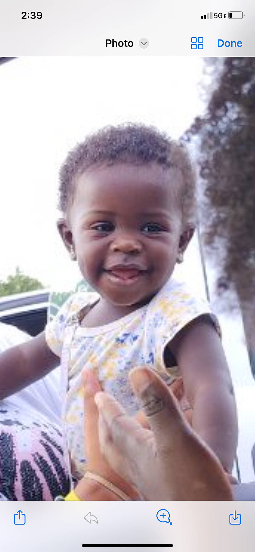 Dakotah is registered to the contest to win money with this photo: baby, child, finger, fun, gesture, grass, hand, happy, iris, joy, leisure, lip, mouth, nose, person, plant, skin, sky, smile, thumb