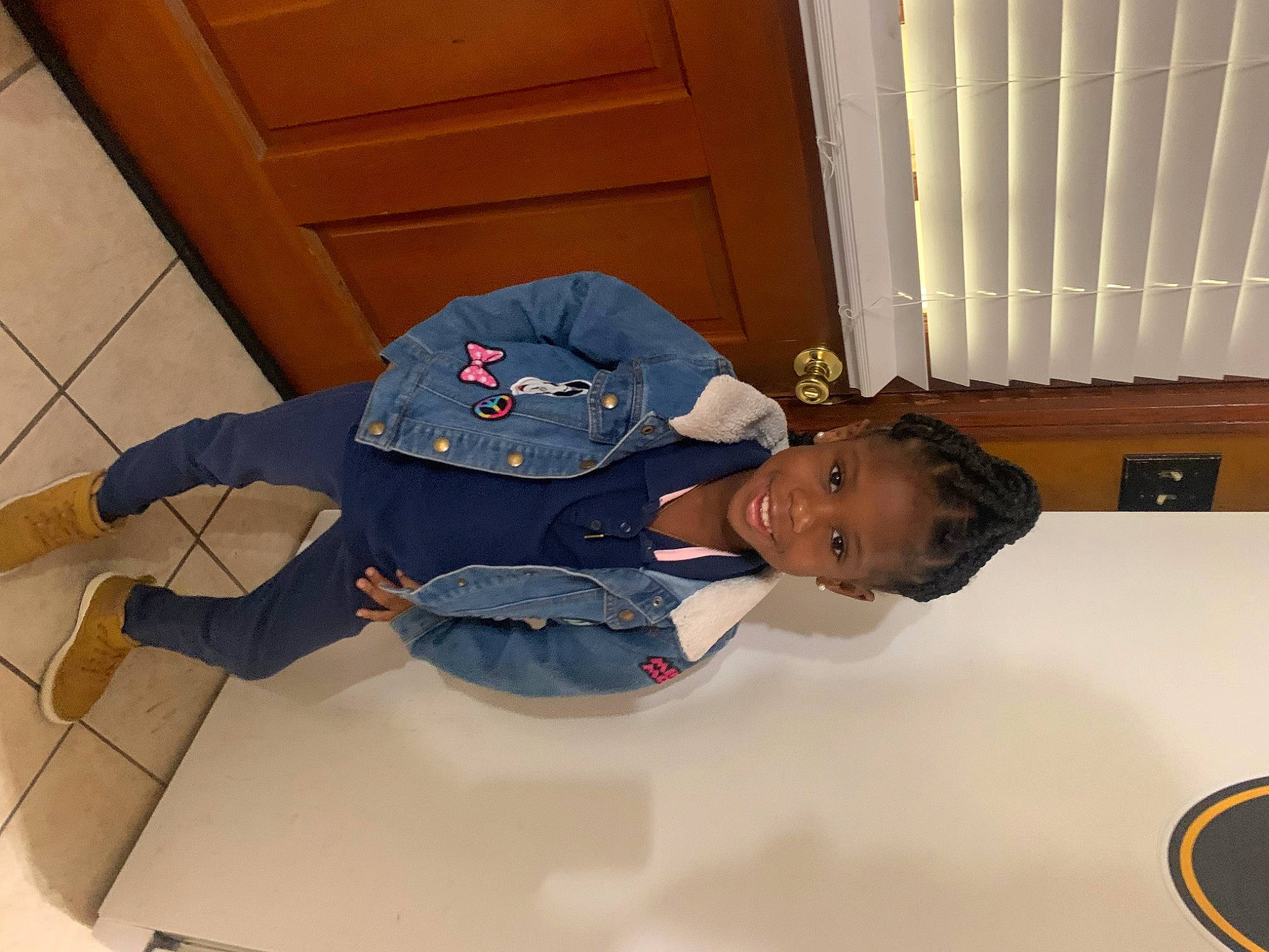 Dayah joined the competition — help win amazing prizes! child, comfort, door, elbow, electric_blue, flooring, fun, hat, joy, knee, person, room, sleeve, toddler, wood