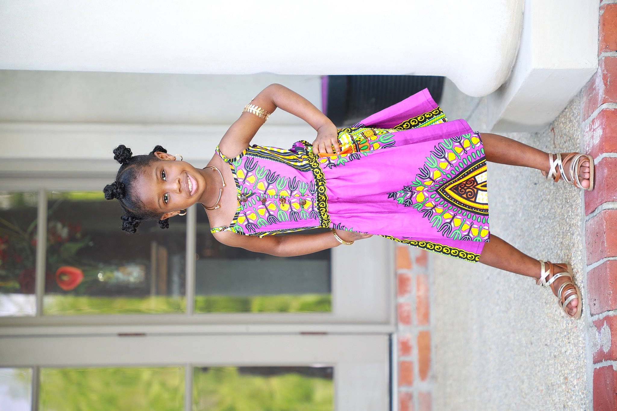 Dayah is registered to the contest to win money with this photo: child, cocktail_dress, day_dress, dress, fashion, fashion_design, fun, happy, human_leg, joy, knee, leisure, magenta, pattern, person, pink, red, sleeve, smile, thigh