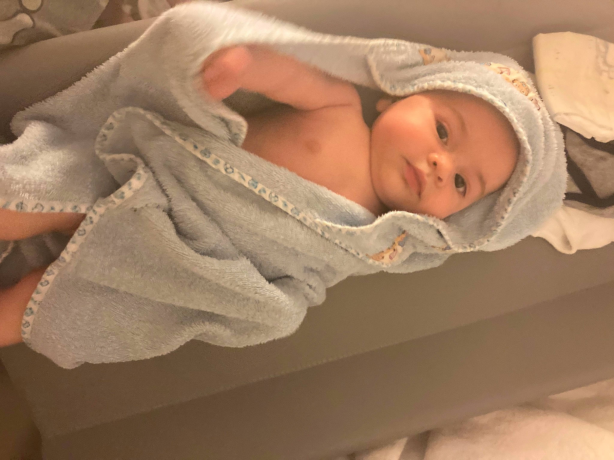 Sawyer participe au concours pour gagner de l'argent avec cette photo : baby, baby_products, baby_safety, baby_sleeping, bedding, bedtime, cheek, child, comfort, eye, eyebrow, head, headgear, headwear, human_body, infant_bed, linens, nap, person, sleep