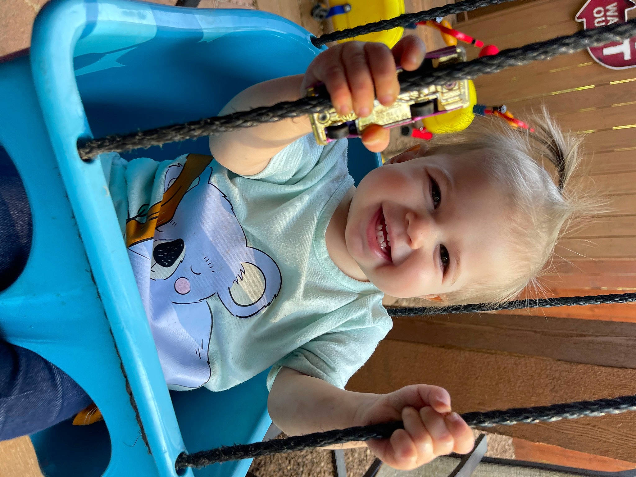 Kora joined the competition — help win amazing prizes! auto_part, baby, baby_products, blue, chair, child, electric_blue, fun, happy, joy, leisure, mouth, person, play, recreation, smile, snapshot, toddler, vacation, vehicle_door