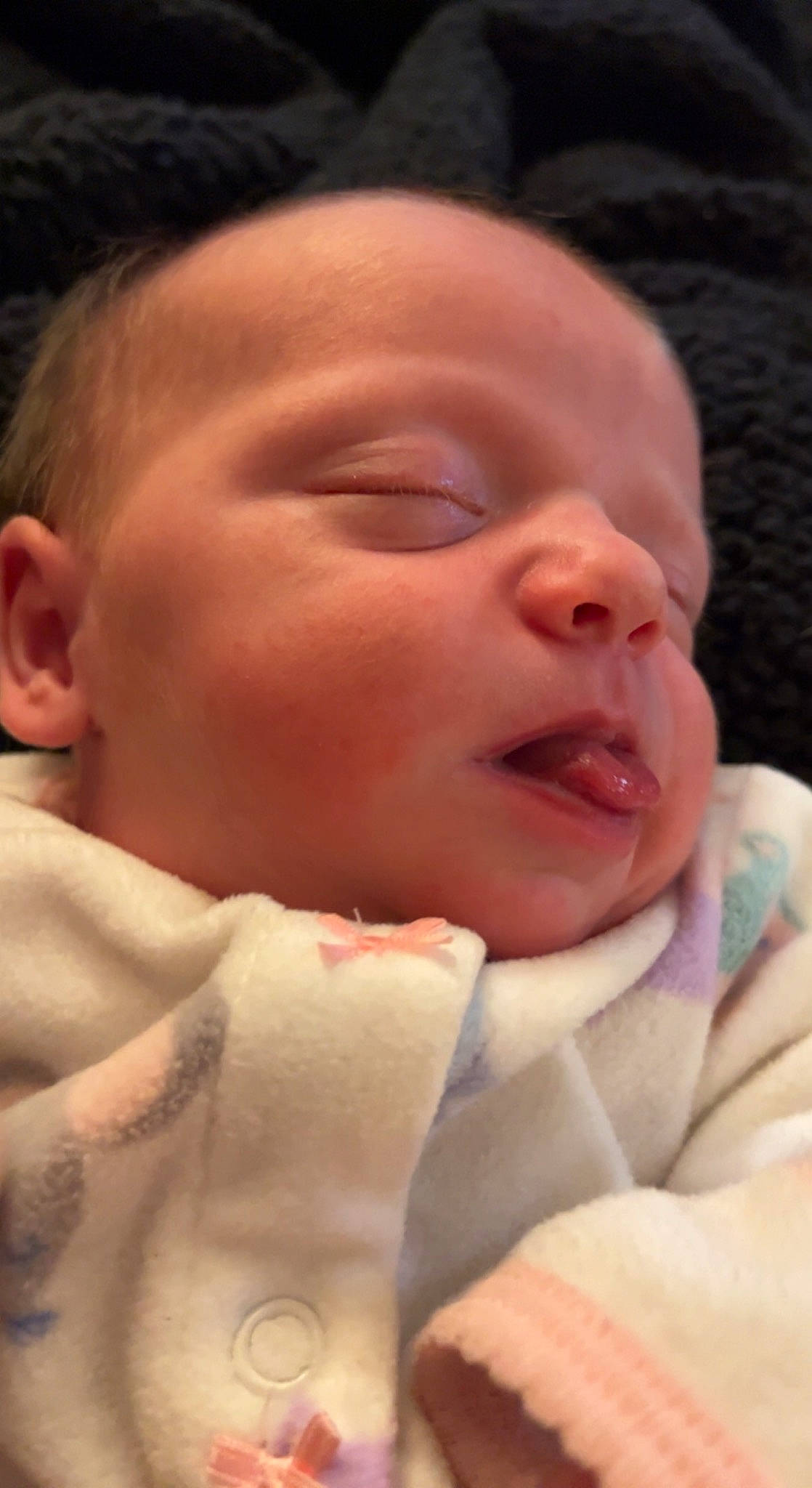 Macie is registered to the contest to win money with this photo: baby, carmine, cheek, child, childbirth, chin, close_up, comfort, event, eyebrow, eyelash, happy, lip, mouth, nose, person, skin, smile, thumb, toddler