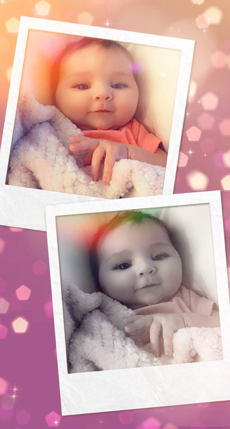 Caylee is registered to the contest to win money with this photo: baby, cheek, chin, eyebrow, face, facial_expression, gesture, head, human, iris, lip, nose, organ, person, photograph, pink, product, skin, textile, toddler