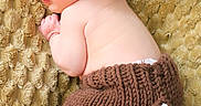 Neyland joined the competition — help win amazing prizes! baby, blanket, bunny_costume, child, cozy, cute, ears, indoor, infant, knitted_hat, knitted_pants, newborn, portrait, resting, side_view, sleeping, soft, tail, texture, warm