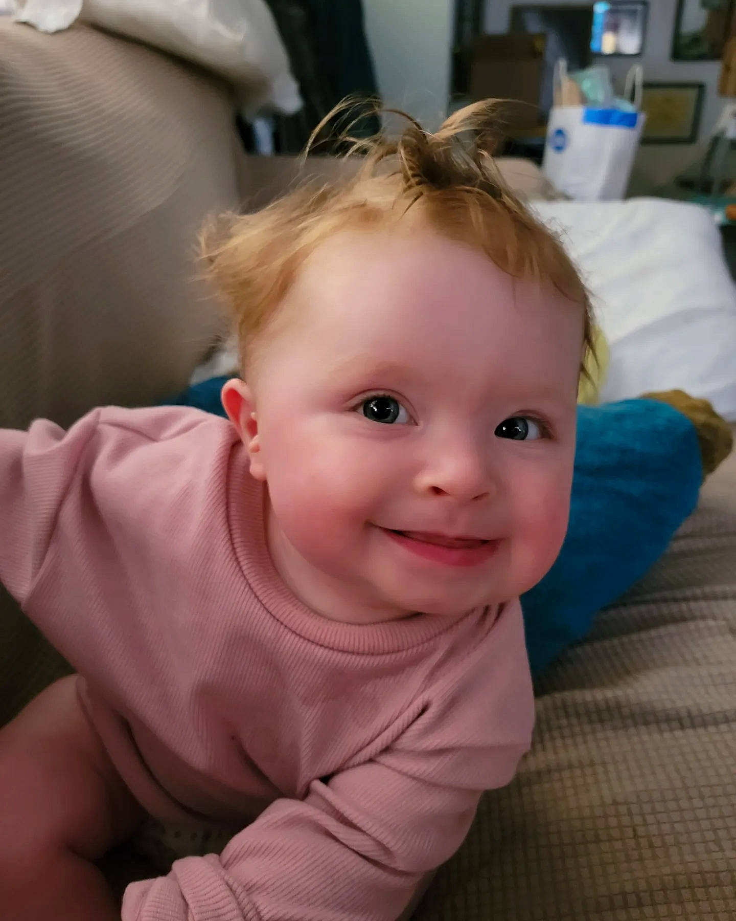 Evelyn Grace joined the competition — help win amazing prizes! baby, baby_toddler_clothing, cheek, child, chin, ear, eyebrow, eyelash, face, fun, happy, head, iris, joy, lip, mouth, nose, person, skin, sleeve