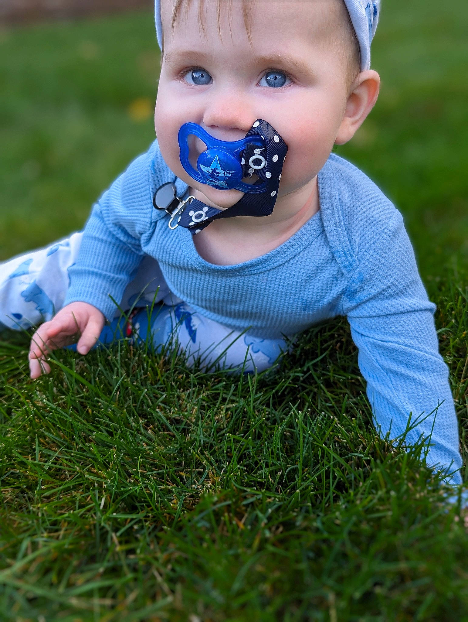 Alexander is registered to the contest to win money with this photo: azure, baby, baby_toddler_clothing, child, electric_blue, flash_photography, fun, grass, grass_family, grassland, happy, lawn, leaf, meadow, people_in_nature, person, photograph, plant, sitting, t_shirt