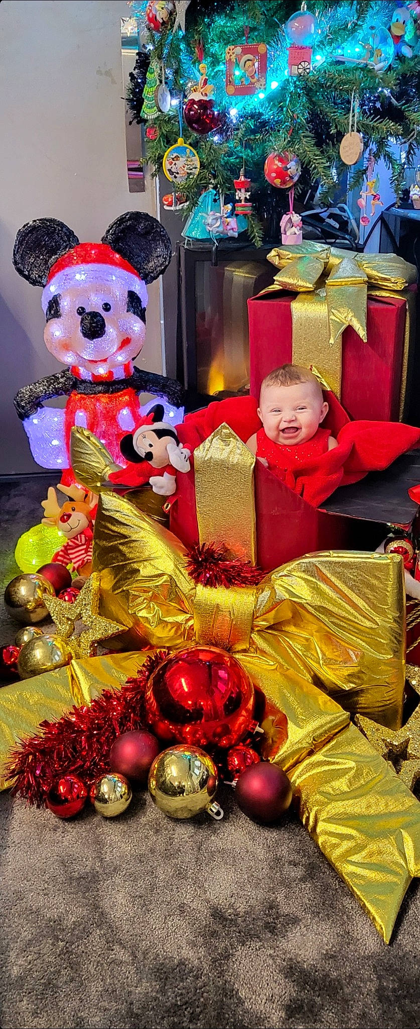 Hayley a rejoint le concours — aidez-le/la à gagner de superbes lots ! carmine, christmas, christmas_decoration, christmas_eve, christmas_ornament, decoration, event, fashion_accessory, holiday, holiday_ornament, interior_design, jewellery, light, lighting, magenta, metal, ornament, person, red, toy