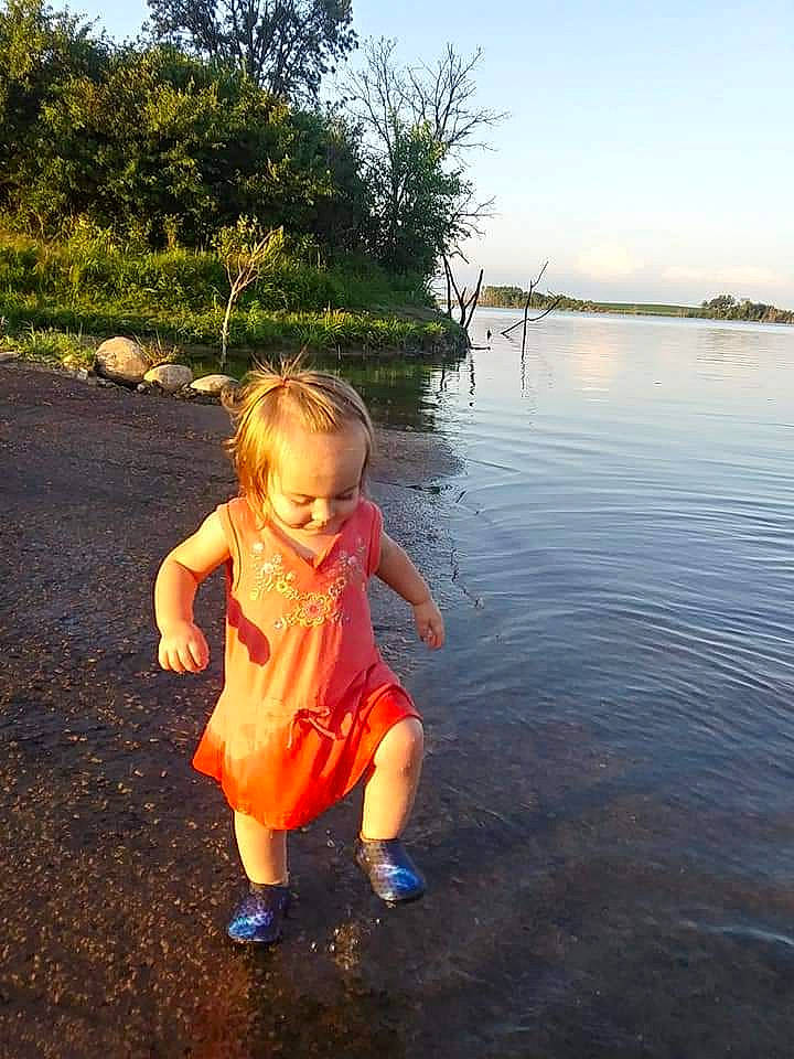 Skyler joined the competition — help win amazing prizes! baby, baby_toddler_clothing, bank, child, day_dress, fluvial_landforms_of_streams, happy, human_body, lake_district, loch, people_in_nature, person, play, reservoir, river, summer, toddler, vacation