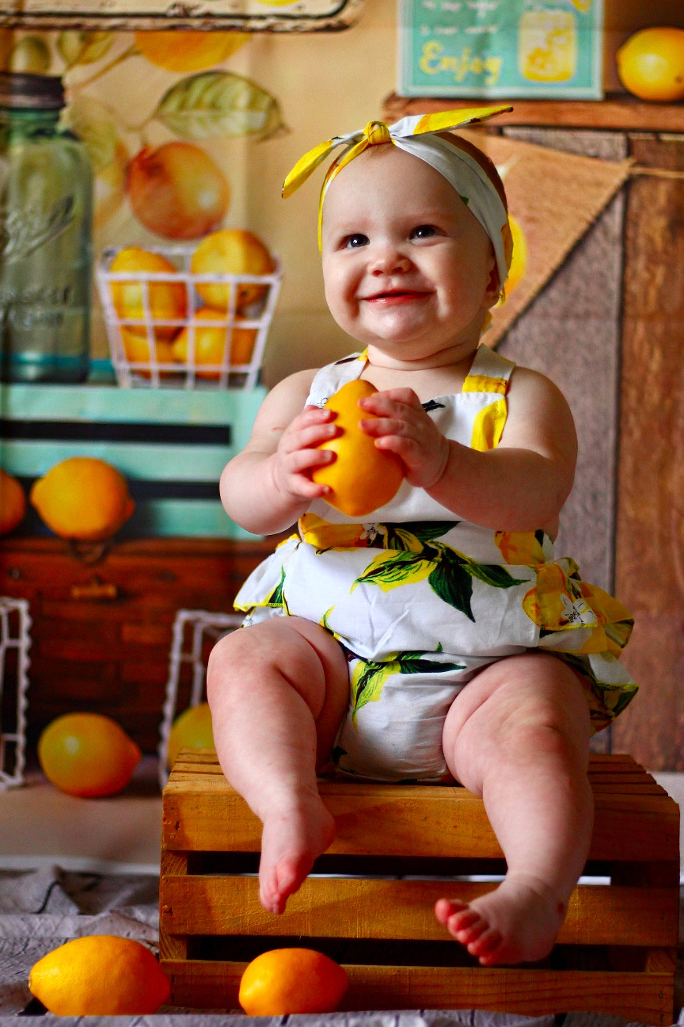 Delaney joined the competition — help win amazing prizes! baby, baby_toddler_clothing, calabaza, chair, child, dress, fruit, fun, gourd, happy, headwear, joy, local_food, natural_foods, orange, person, plant, pumpkin, shorts, smile