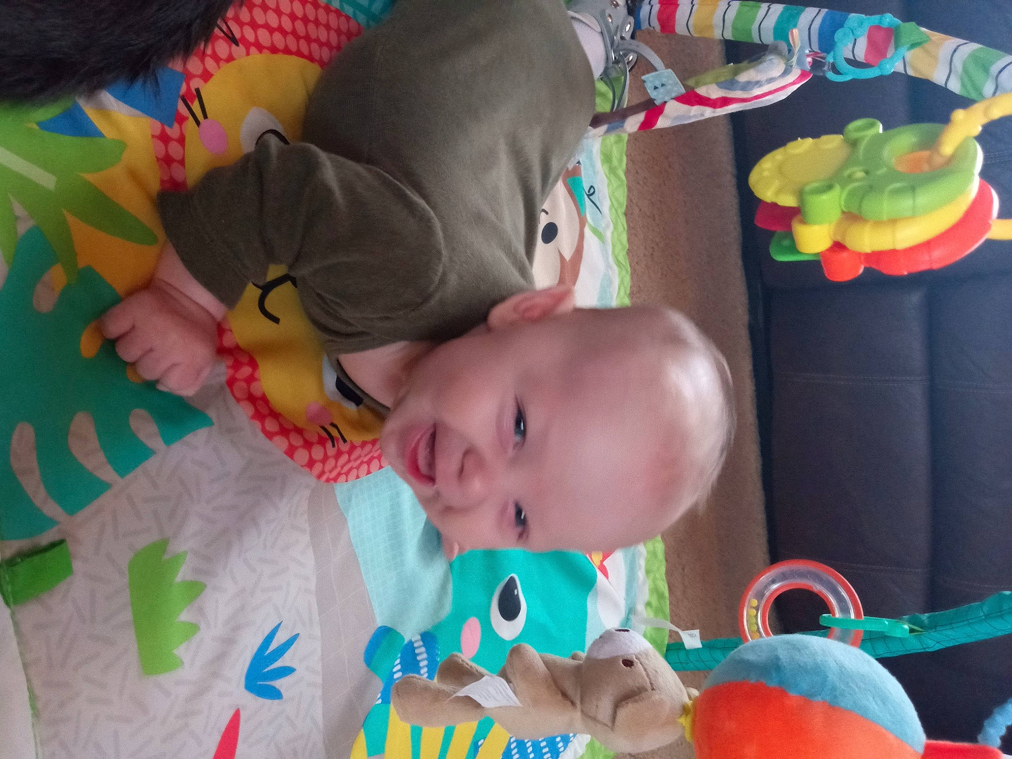 Patrick joined the competition — help win amazing prizes! baby, baby_products, baby_toddler_clothing, baby_toys, cheek, child, comfort, fun, green, happy, joy, mammal, pattern, people, person, product, room, snapshot, textile, toddler