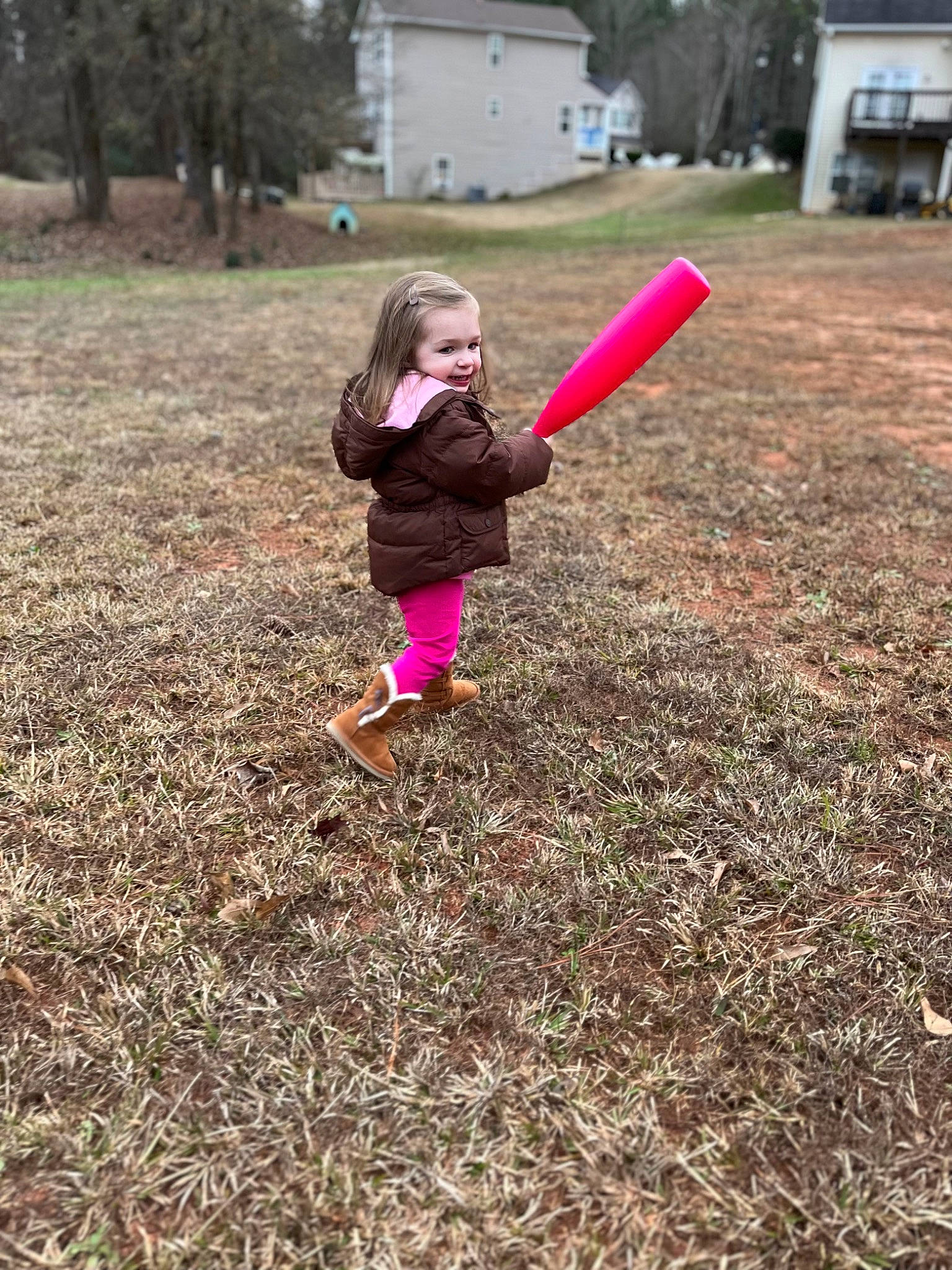 Karley joined the competition — help win amazing prizes! child, field, fun, garden, grass, grassland, happy, landscape, leisure, magenta, outdoor_play_equipment, people_in_nature, person, plant, play, recreation, sitting, soil, toddler, tree