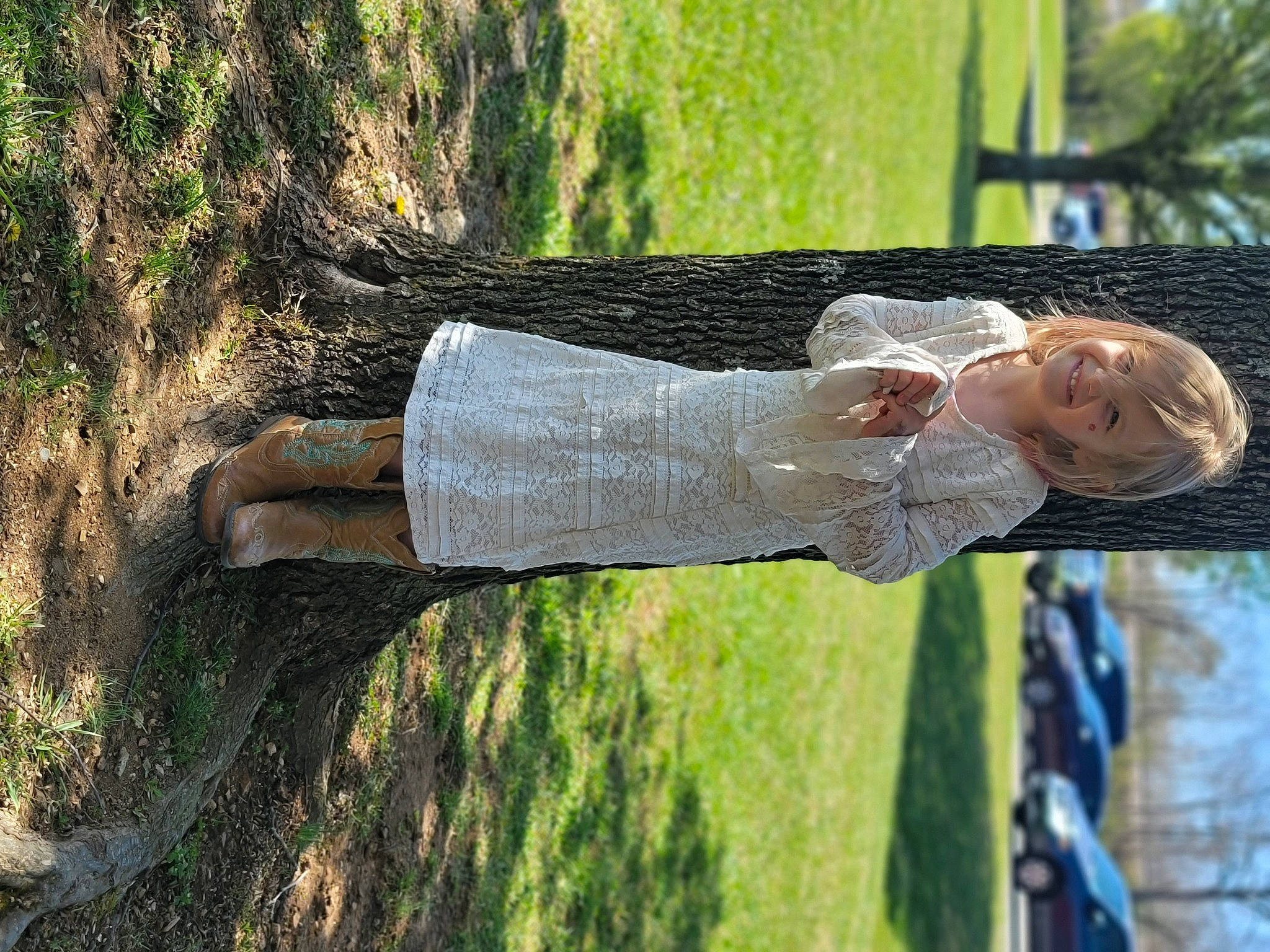 Aalayah joined the competition — help win amazing prizes! botany, dress, elbow, gesture, grass, grass_family, happy, joy, leaf, leisure, natural_environment, people_in_nature, person, plant, smile, spring, street_fashion, tree, trunk, wood