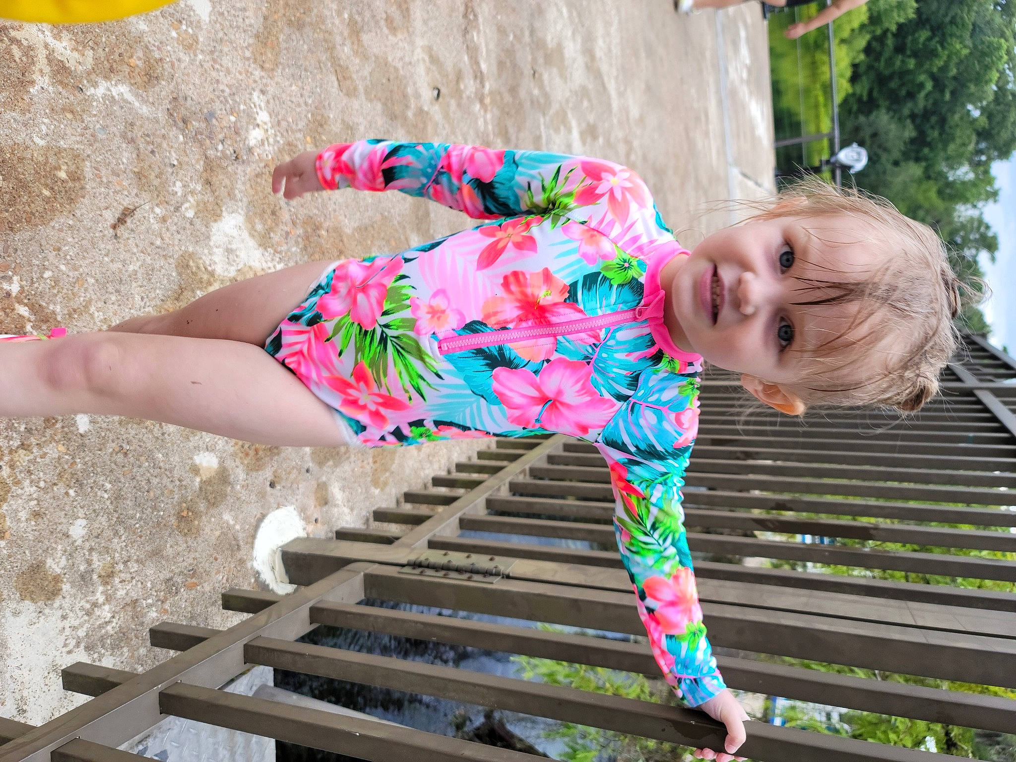 Aalayah joined the competition — help win amazing prizes! baby_toddler_clothing, facial_expression, fashion, footwear, fun, hair, hairstyle, happy, leg, leisure, people_in_nature, person, pink, shoe, smile, sneakers, street_fashion, summer, thigh, toddler