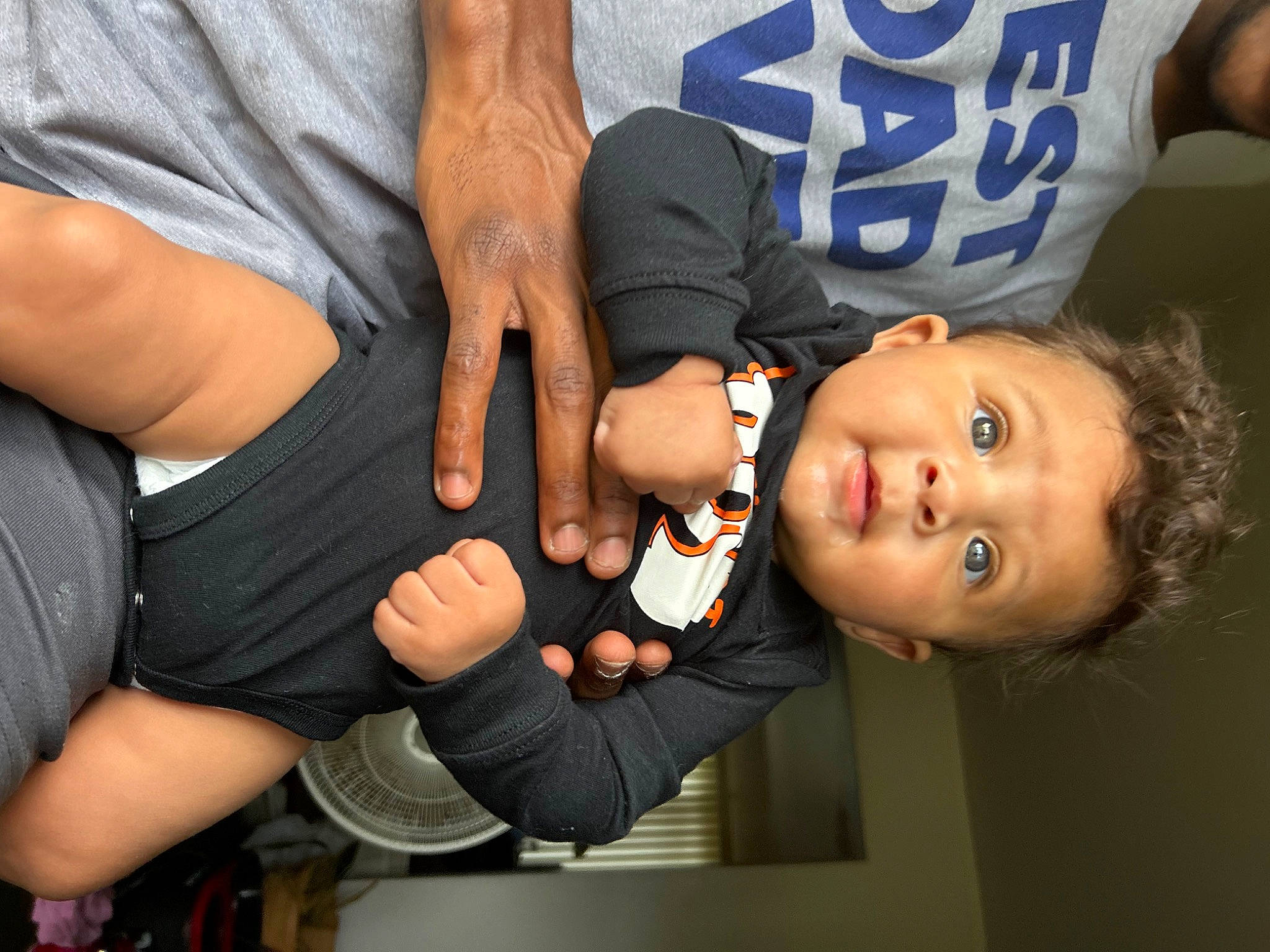 Caleb is registered to the contest to win money with this photo: arm, child, elbow, event, eyelash, finger, fun, gesture, happy, human, joint, mouth, muscle, nail, people, person, sleeve, t_shirt, thumb, toddler