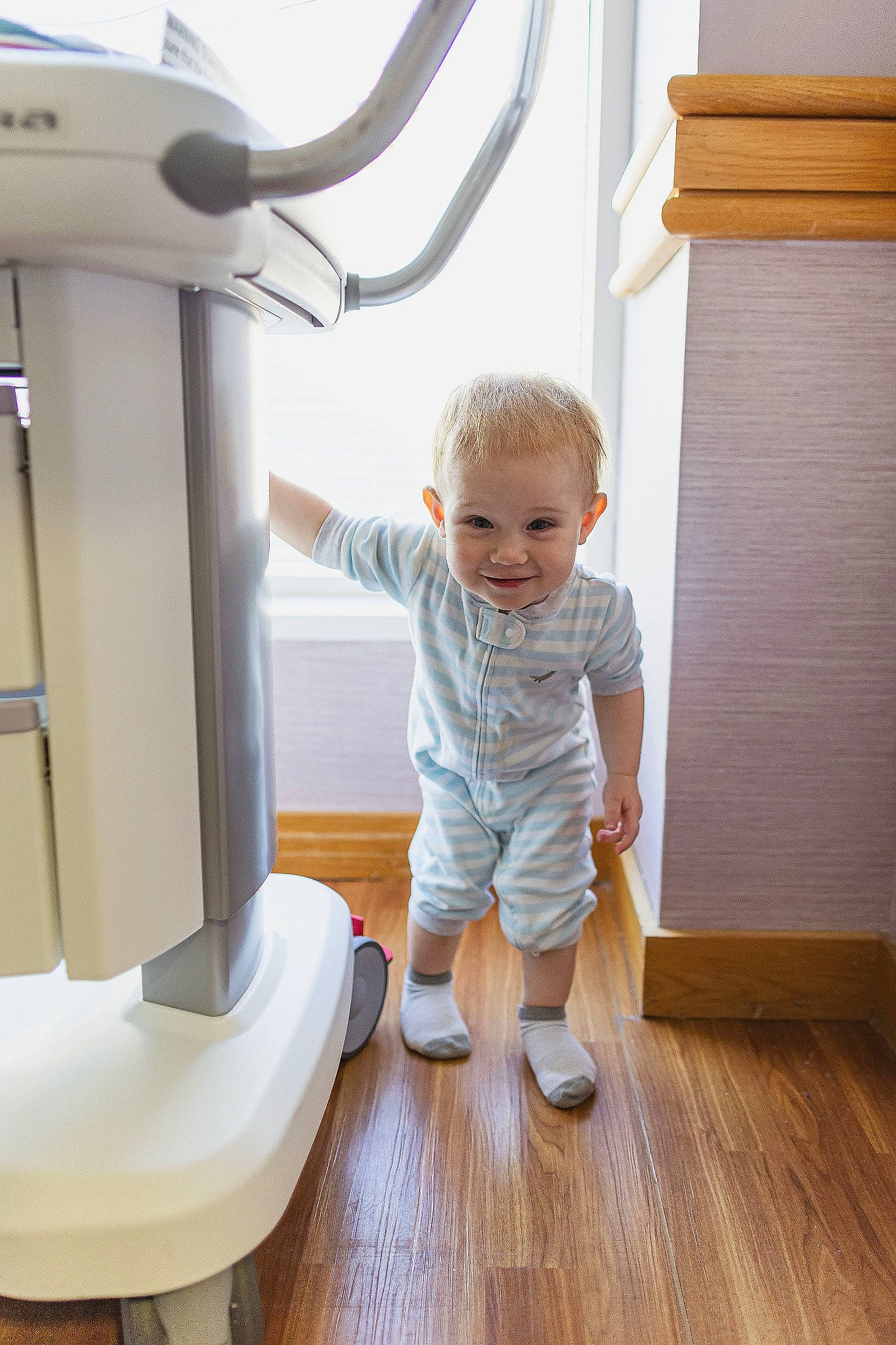 Spencer joined the competition — help win amazing prizes! arm, baby_toddler_clothing, child, cleanliness, comfort, floor, flooring, gas, hardwood, joy, laminate_flooring, machine, person, plywood, sleeve, smile, standing, toddler, varnish, wood