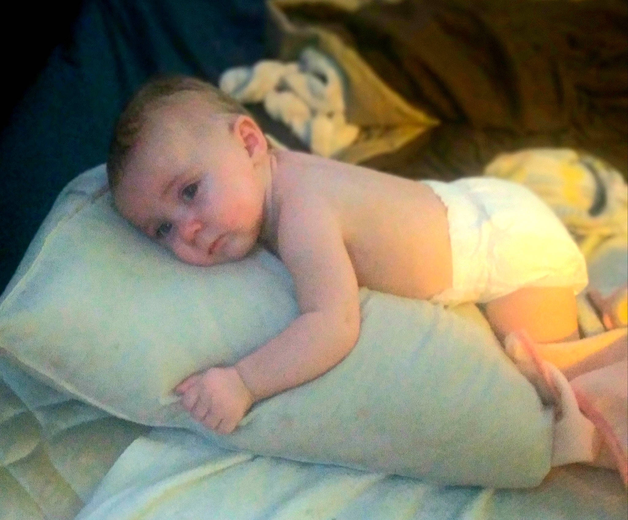 Presley joined the competition — help win amazing prizes! abdomen, baby, baby_toddler_clothing, bedtime, cheek, child, comfort, foot, human_leg, iris, linens, person, room, sitting, skin, sleep, toddler