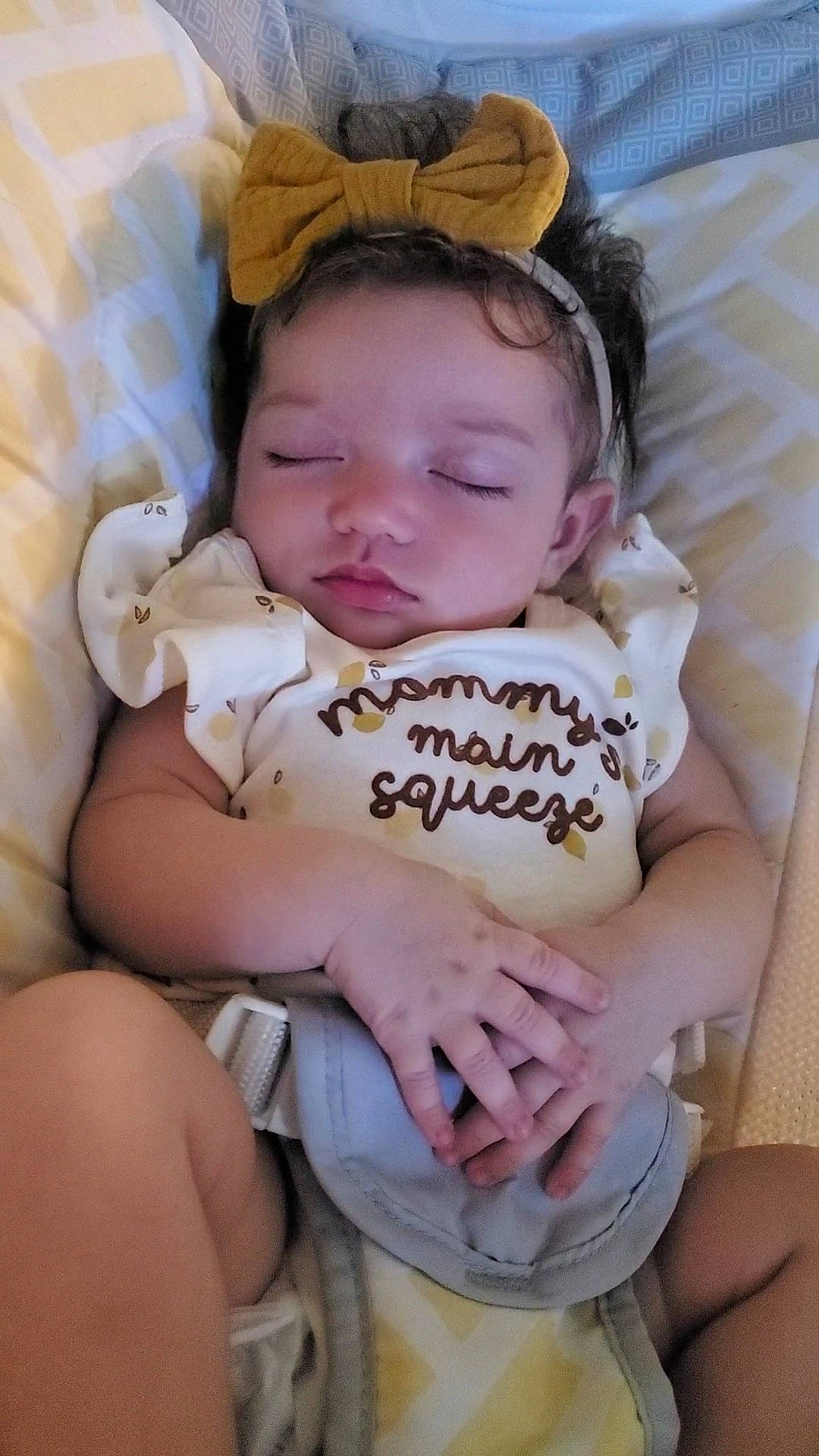 Nora joined the competition — help win amazing prizes! abdomen, baby, baby_products, baby_sleeping, baby_toddler_clothing, cheek, child, comfort, eye, eyelash, face, finger, hand, happy, nail, person, pink, sitting, skin, thumb