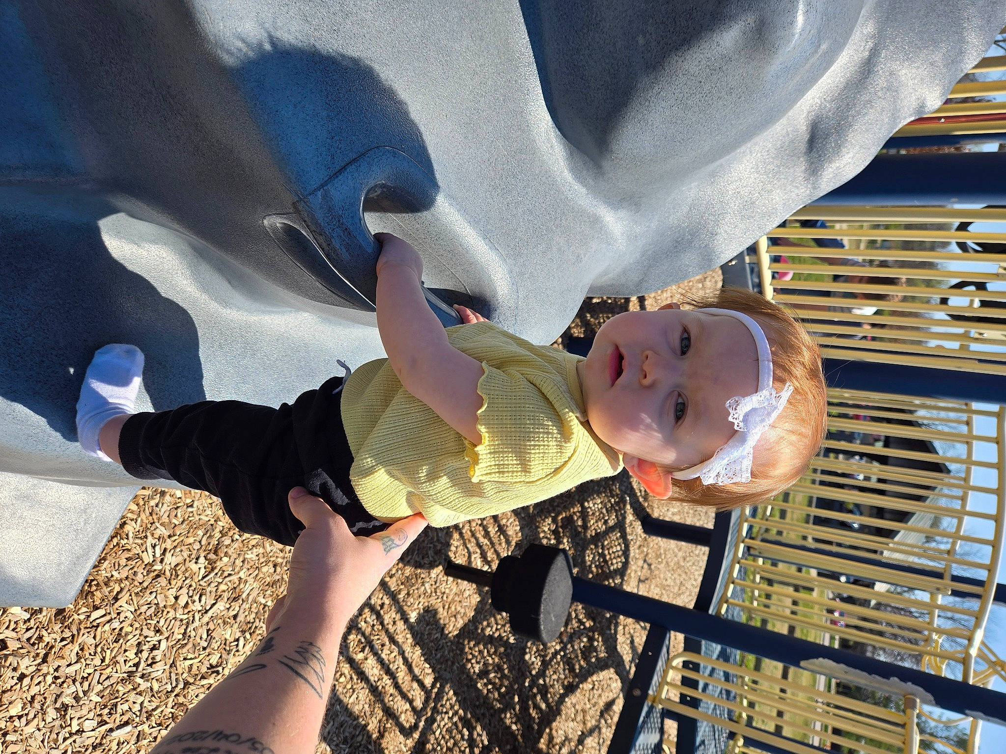 Kassidy joined the competition — help win amazing prizes! baby, baby_products, child, fun, gesture, grass, happy, hat, headwear, leisure, people_in_nature, person, plant, recreation, smile, toddler, tree, vacation, vehicle_door