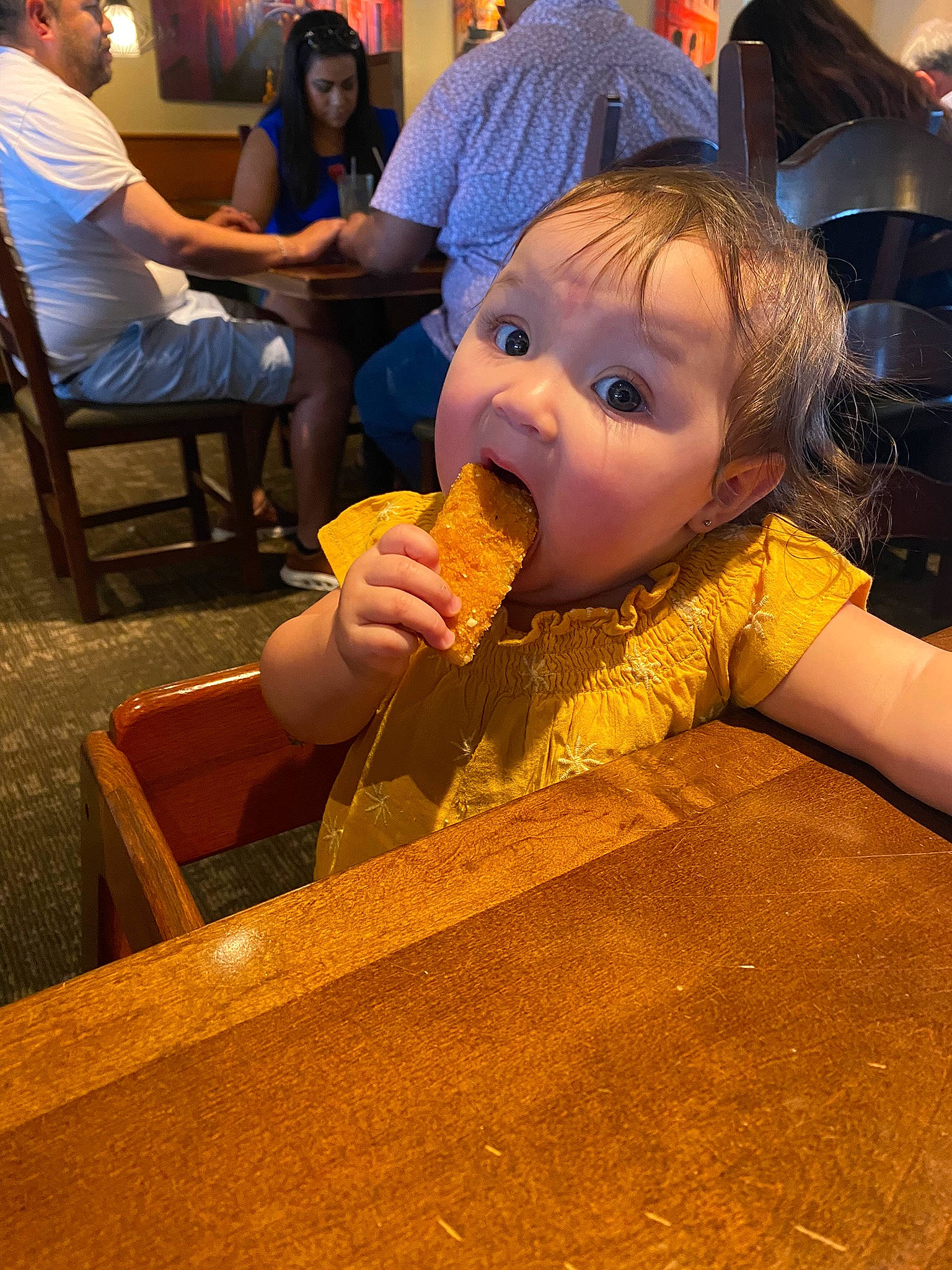 Maliah joined the competition — help win amazing prizes! baby, chair, child, comfort_food, eating, flooring, fun, happy, hat, headwear, junk_food, leisure, person, play, recreation, sitting, surprise, sweetness, toddler, vacation