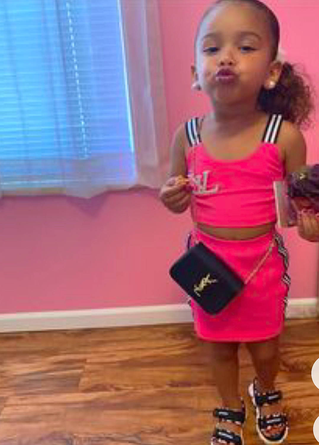 Sky joined the competition — help win amazing prizes! baby_toddler_clothing, child, curtain, dress, flooring, gesture, happy, hardwood, jewellery, joint, magenta, person, sandal, skin, sleeve, thumb, toddler, waist, window, window_blind