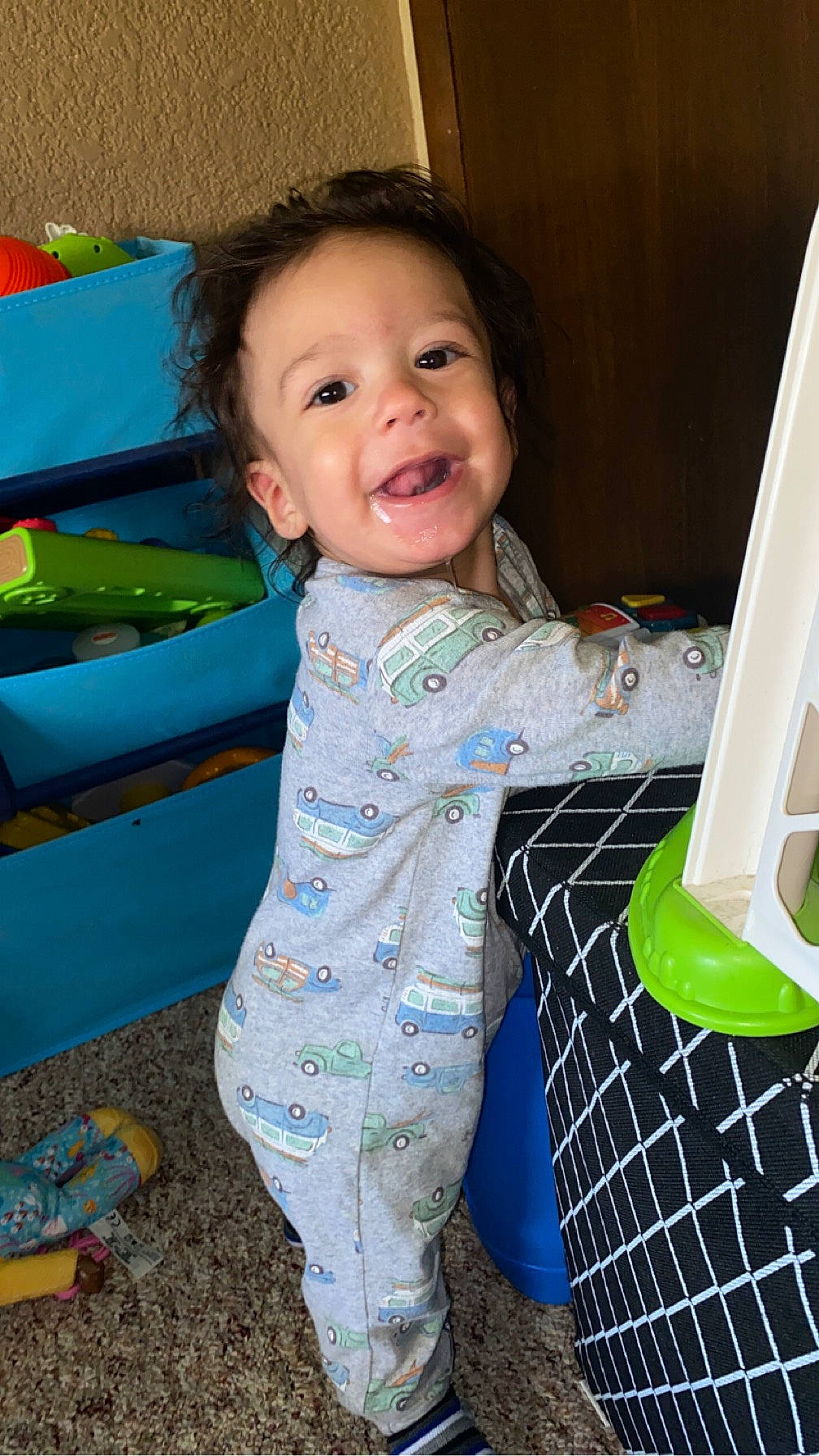 Khamari is registered to the contest to win money with this photo: baby, baby_playing_with_toys, baby_products, baby_toddler_clothing, baby_toys, cheek, child, facial_expression, fun, happy, head, joy, leisure, nose, organ, person, play, product, smile, standing