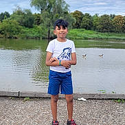 Sagith a rejoint le concours — aidez-le/la à gagner de superbes lots ! accessories, animal, bird, boy, bracelet, child, clothing, face, footwear, gravel, head, jewelry, male, pants, person, road, shoe, shorts, standing, t_shirt