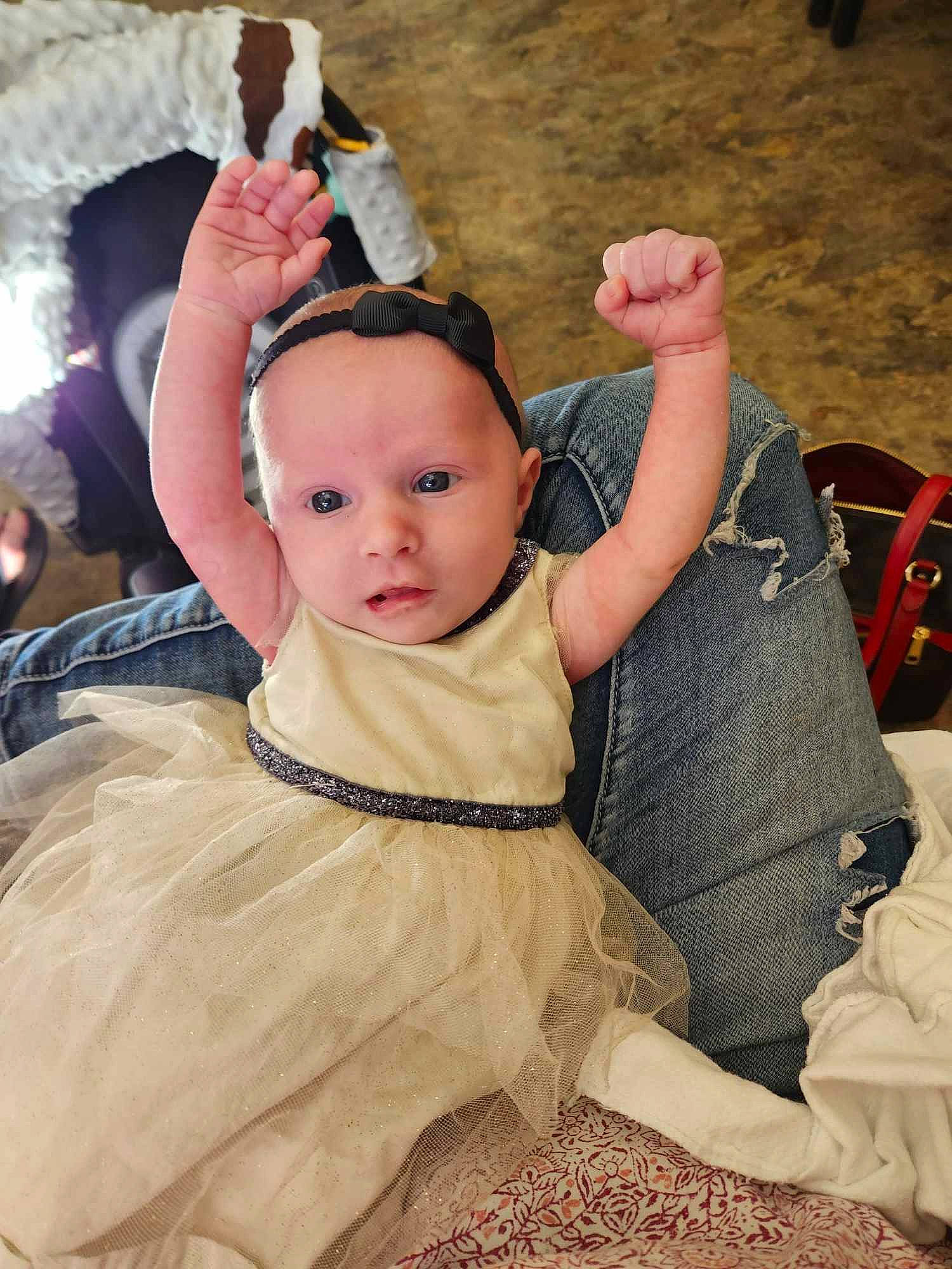 Amayah joined the competition — help win amazing prizes! baby, baby_products, baby_toddler_clothing, bag, child, event, fashion_accessory, fawn, fun, gesture, happy, leisure, luggage_and_bags, pattern, person, sitting, skin, sleeve, toddler, tradition