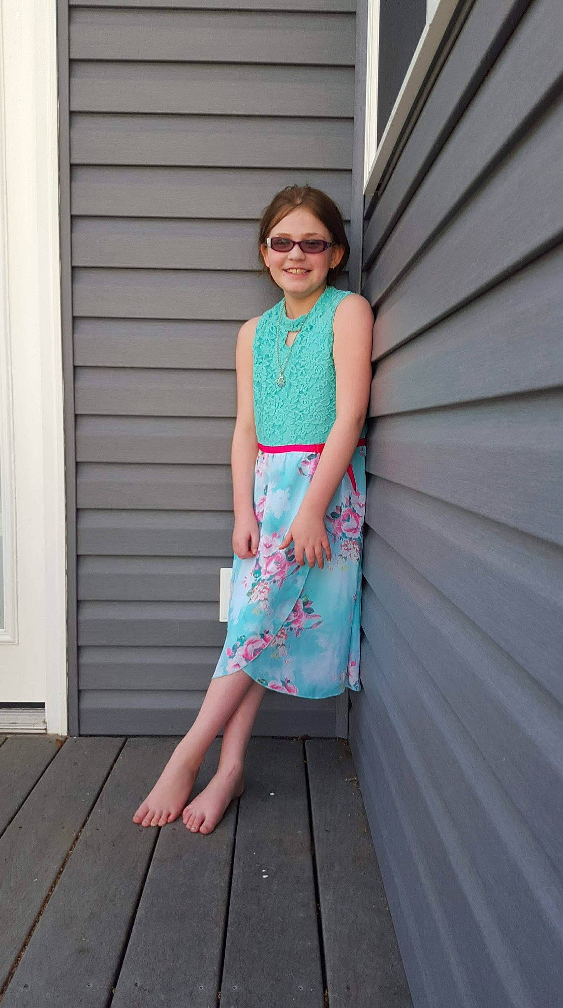 Katelyn Rose joined the competition — help win amazing prizes! aqua, blue, clothing, cocktail_dress, day_dress, dress, fashion, footwear, formal_wear, joy, pattern, person, pink, shoe, shoulder, summer, turquoise, waist