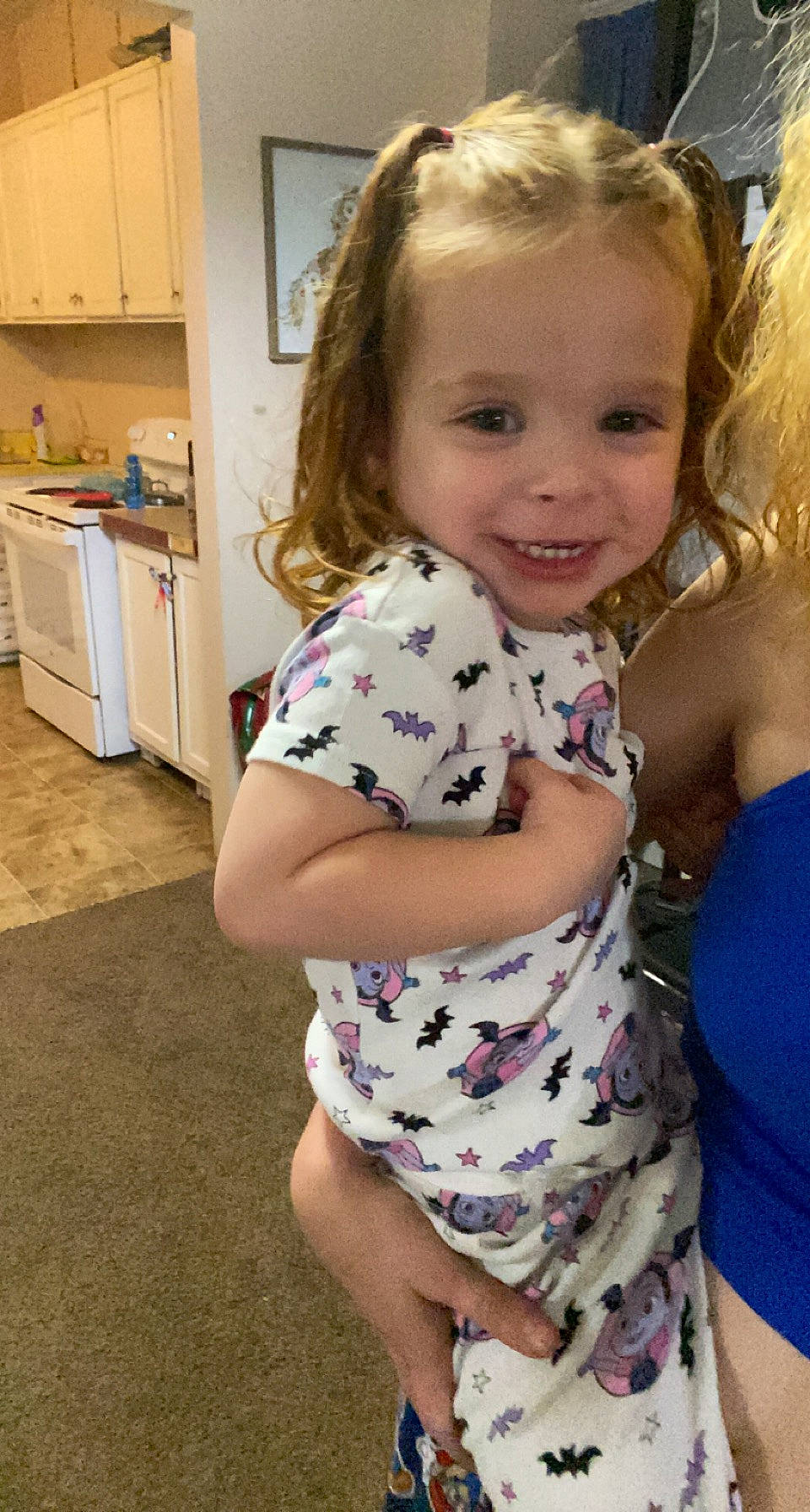 Malia joined the competition — help win amazing prizes! baby_toddler_clothing, cabinetry, cheek, child, clothing, eye, facial_expression, fun, happy, iris, joint, joy, long_hair, person, shoulder, skin, sleeve, smile, standing, t_shirt