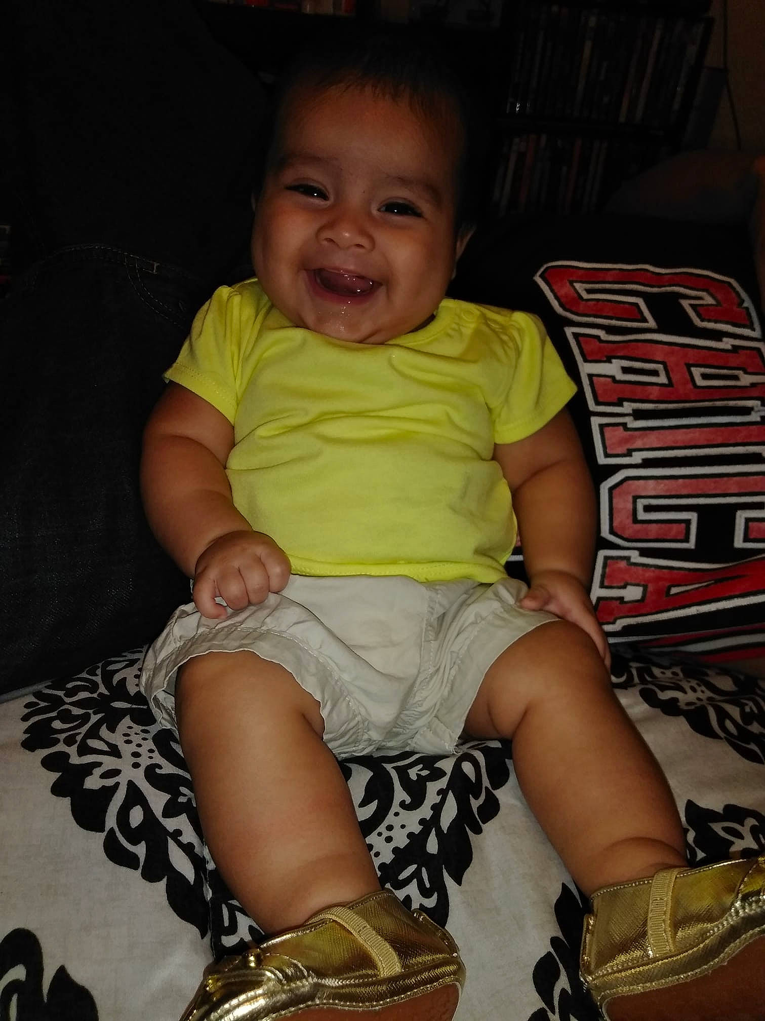 Aleeah joined the competition — help win amazing prizes! abdomen, arm, child, cool, day, eye, finger, fun, girl, hand, human_body, infant, joy, leg, person, product, sitting, skin, smile, thigh