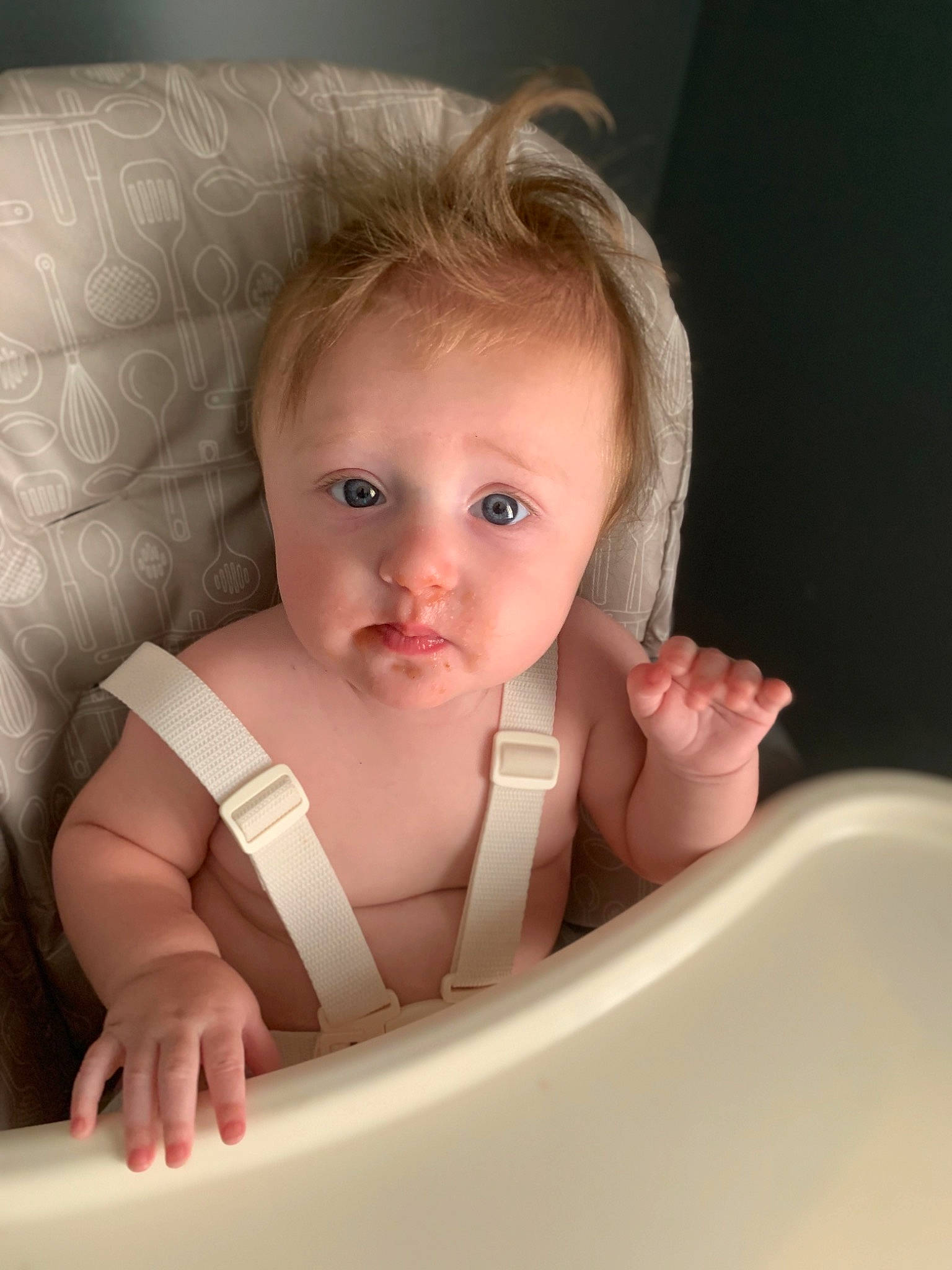 Bentley joined the competition — help win amazing prizes! arm, baby, baby_toddler_clothing, bathing, bathtub, blond, cheek, child, chin, comfort, eye, finger, hair, iris, mouth, person, product, skin, sleeve, thumb