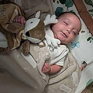 Wylde joined the competition — help win amazing prizes! baby, bed, blanket, child, comfort, cuddle, cute, indoors, infant, leaf_pattern, mattress, moose_toy, peaceful, person, plush_toy, resting, sleep, sleepy, smile, soft_toy