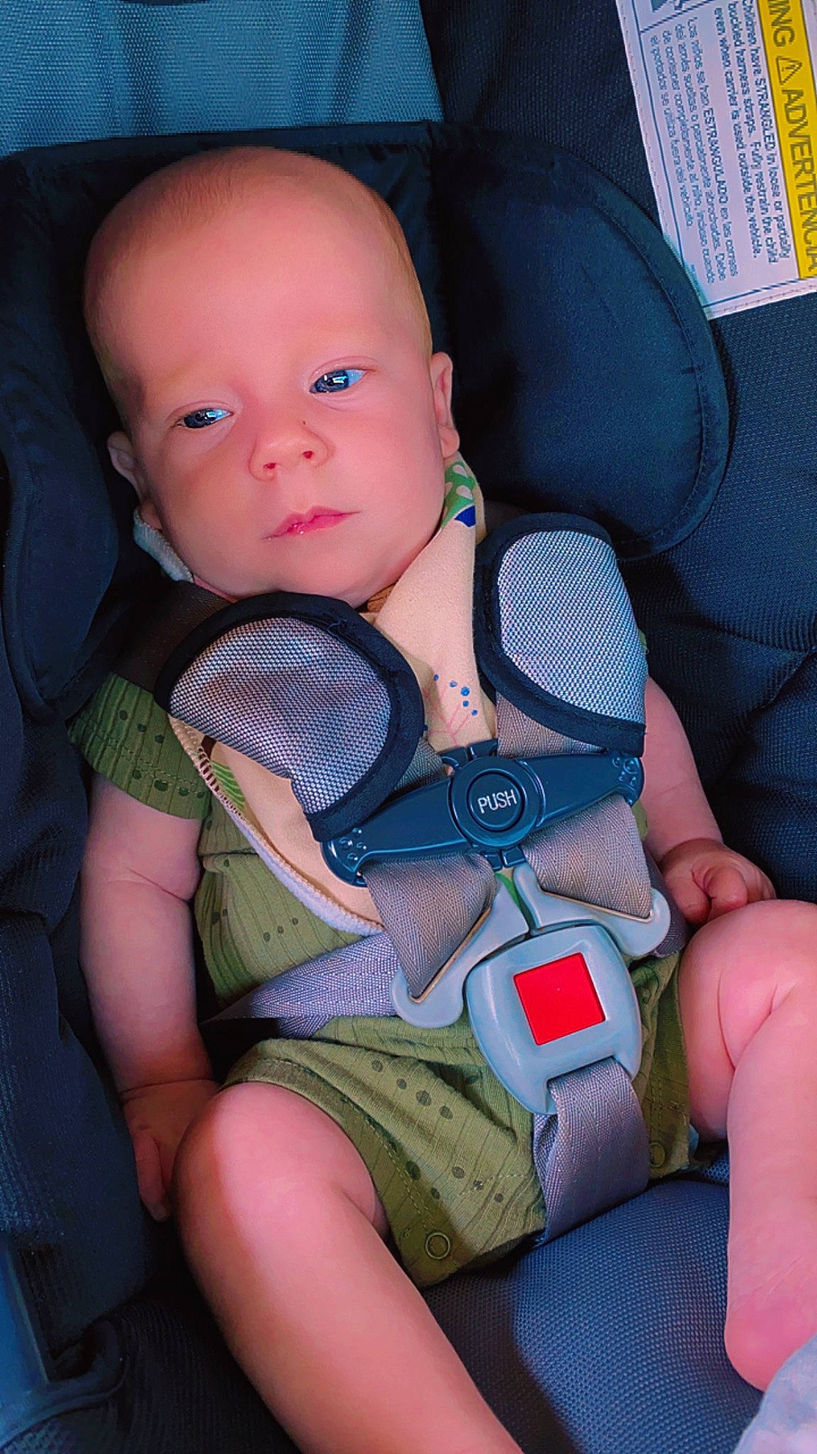 Jax joined the competition — help win amazing prizes! arm, baby, baby_carriage, baby_in_car_seat, baby_toddler_clothing, car_seat, cheek, comfort, finger, hand, human_body, joint, lap, leg, nail, person, seat_belt, skin, thigh, thumb