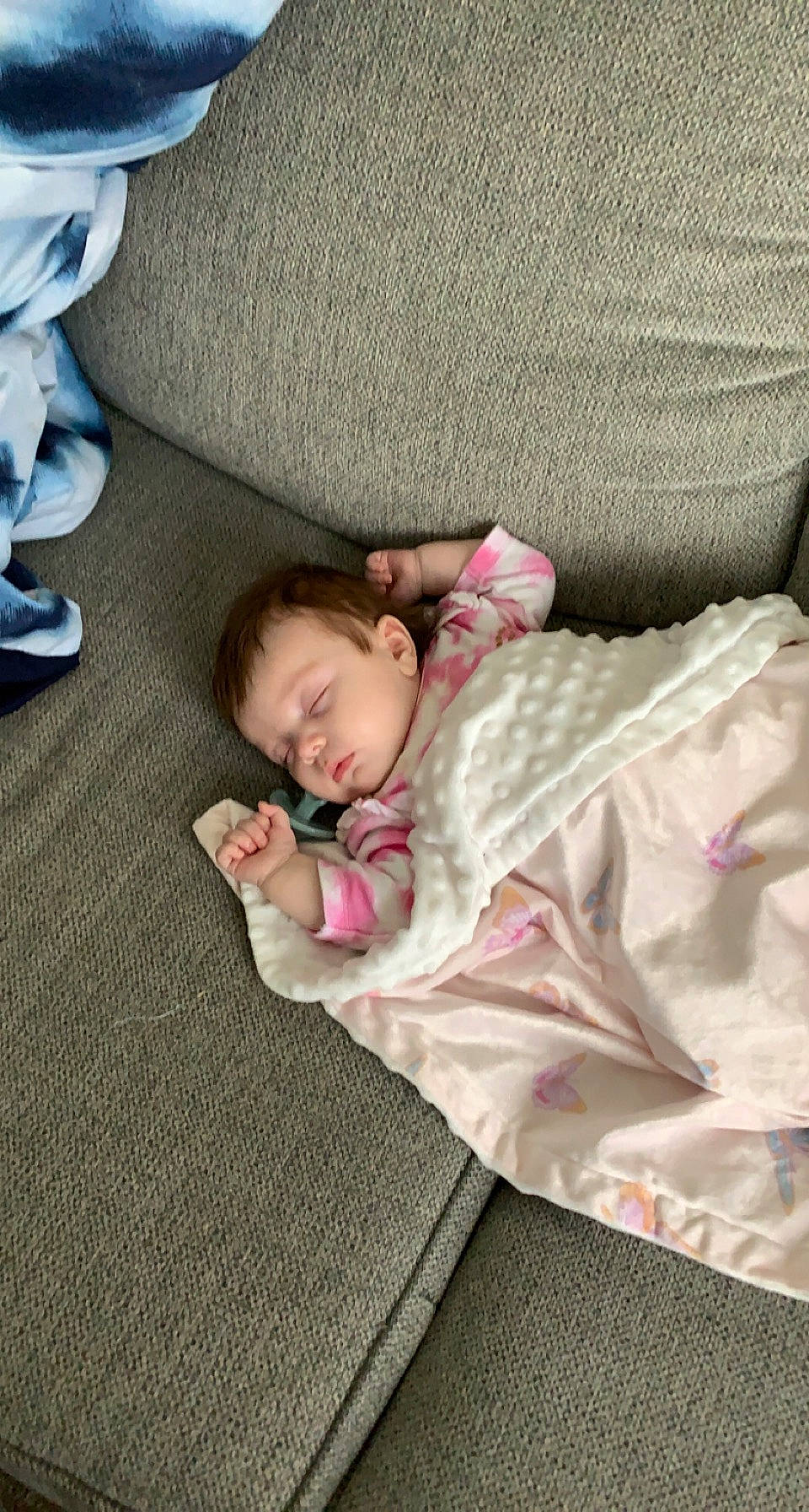 Elayna joined the competition — help win amazing prizes! baby, baby_products, baby_toddler_clothing, bedding, cheek, child, comfort, couch, finger, flooring, hand, leg, linens, nap, person, pink, sitting, sleeve, toddler, tree