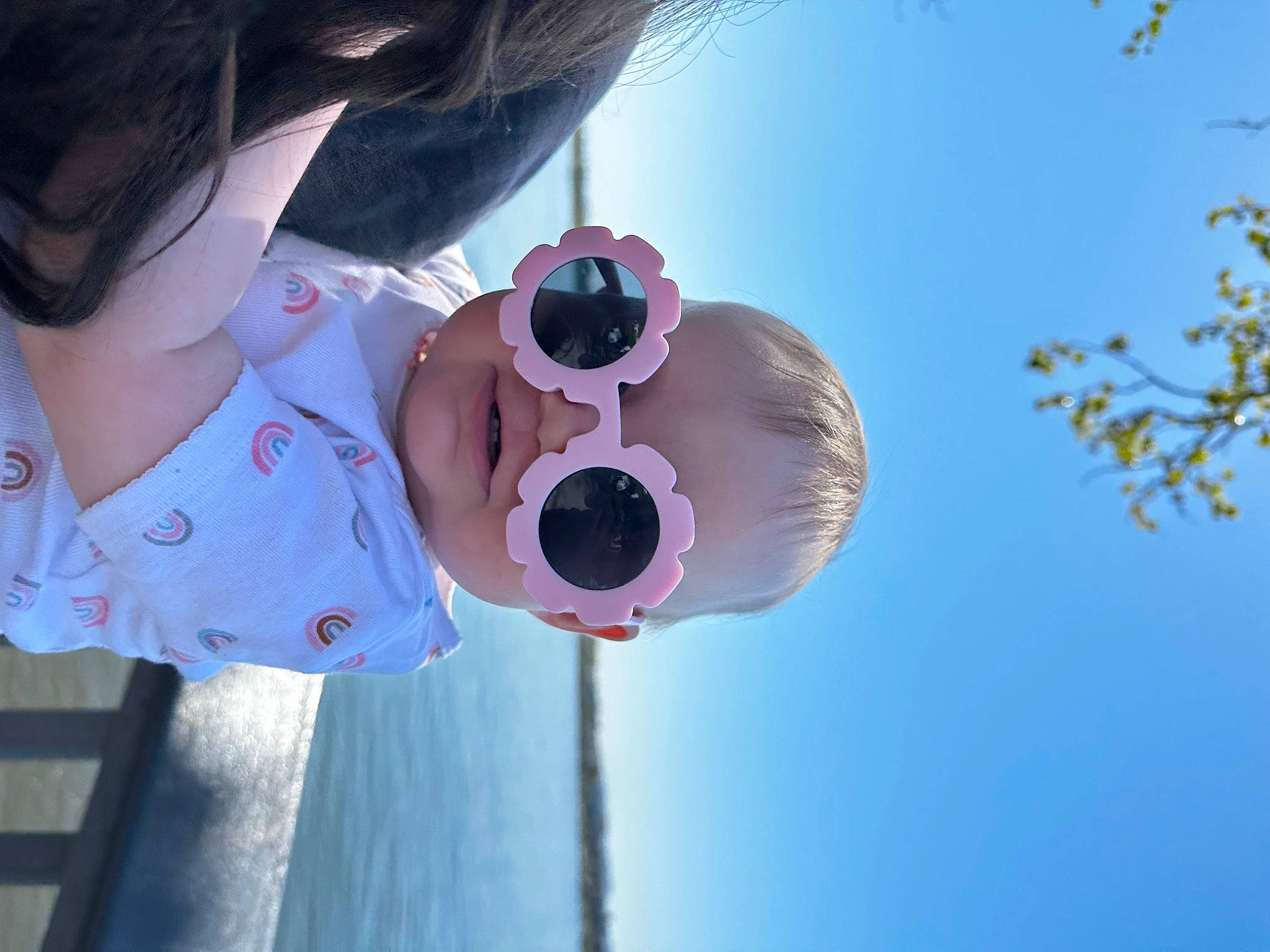 Emberly joined the competition — help win amazing prizes! baby, child, eyewear, fun, happy, leisure, magenta, person, plant, recreation, sky, toddler, toy, tree, water