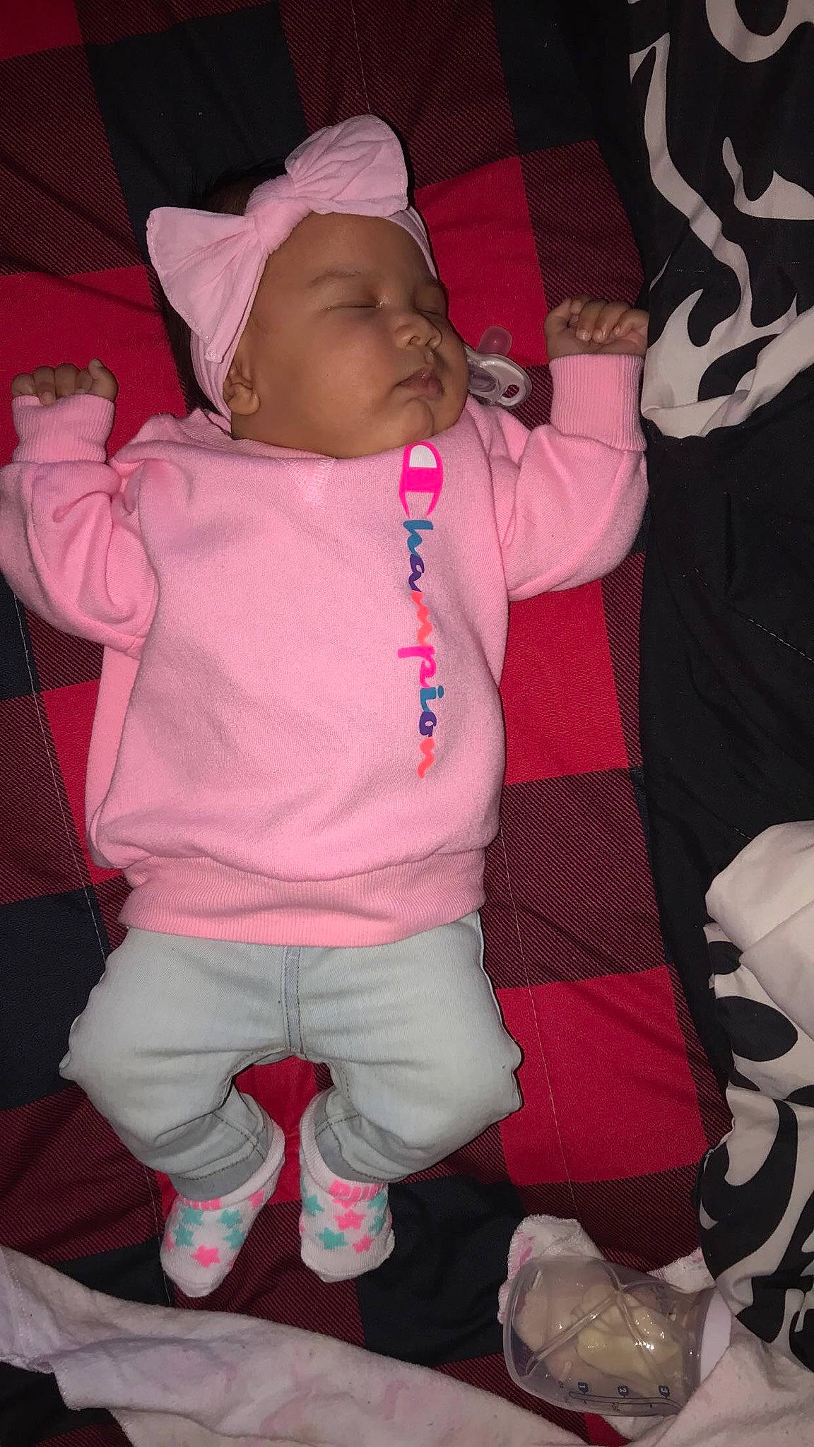 Zyanna is registered to the contest to win money with this photo: baby, baby_products, baby_toddler_clothing, cap, cheek, child, comfort, event, finger, headwear, human_body, magenta, mouth, organ, person, pink, purple, red, skin, sleeve