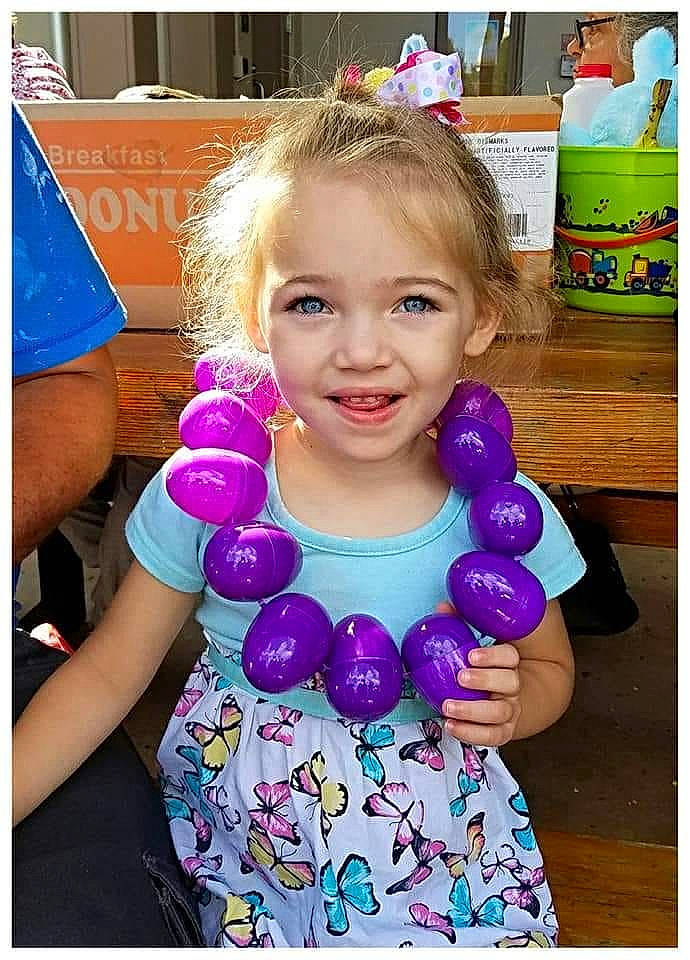 Serenity joined the competition — help win amazing prizes! balloon, child, ear, fun, joy, party_supply, person, play, smile, toddler, toy, violet