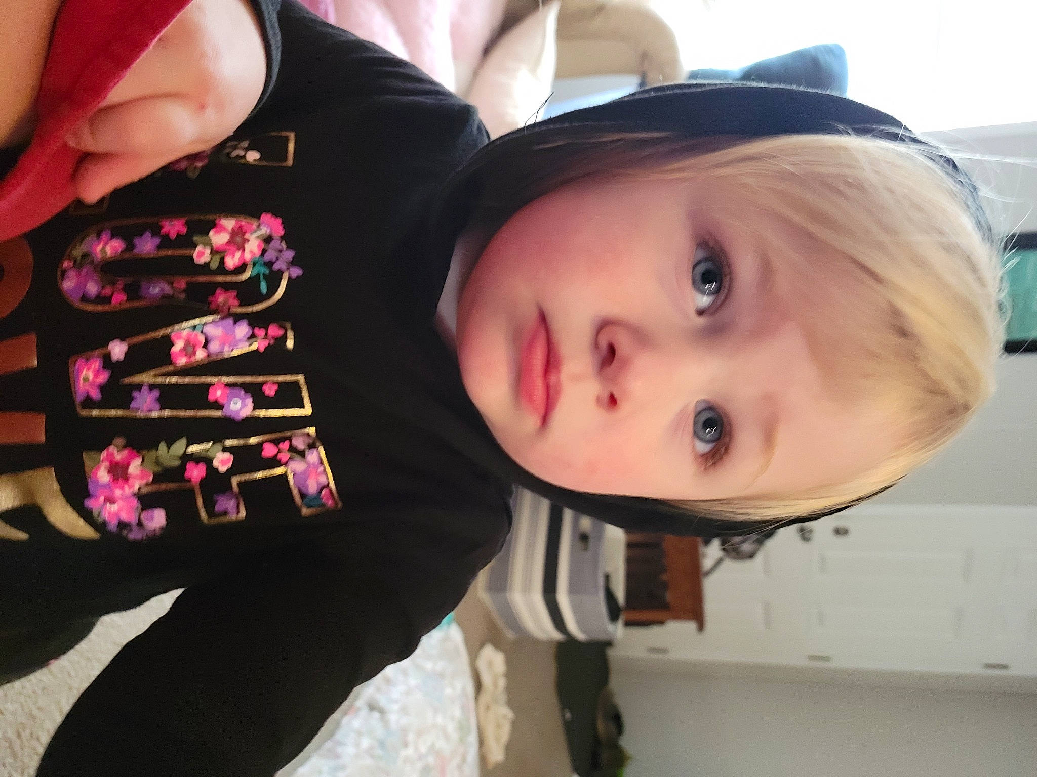 Madisyn joined the competition — help win amazing prizes! cheek, child, cool, elbow, eyelash, fashion_accessory, fun, happy, hat, helmet, lip, mouth, neck, nose, person, skin, sleeve, toddler, tree, window