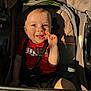 Cooper joined the competition — help win amazing prizes! baby, child, smiling, stroller, red_shirt, puma, sunlight, shadow, happiness, cute, infant, seatbelt, outdoor, person, portrait, casual_clothing, baby_gesture, young_child, daylight, baby_face