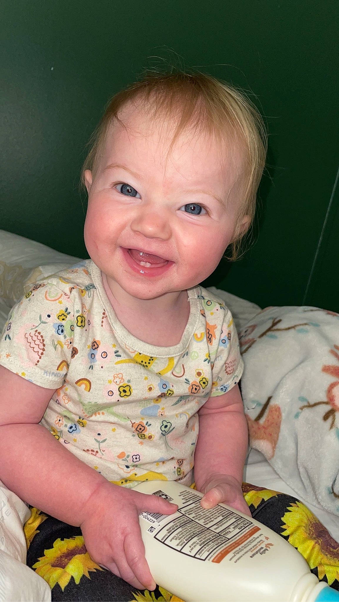 Rynlee joined the competition — help win amazing prizes! baby, baby_toddler_clothing, cheek, child, chin, face, facial_expression, finger, fun, happy, iris, joy, mouth, nose, person, pink, product, skin, sleeve, smile