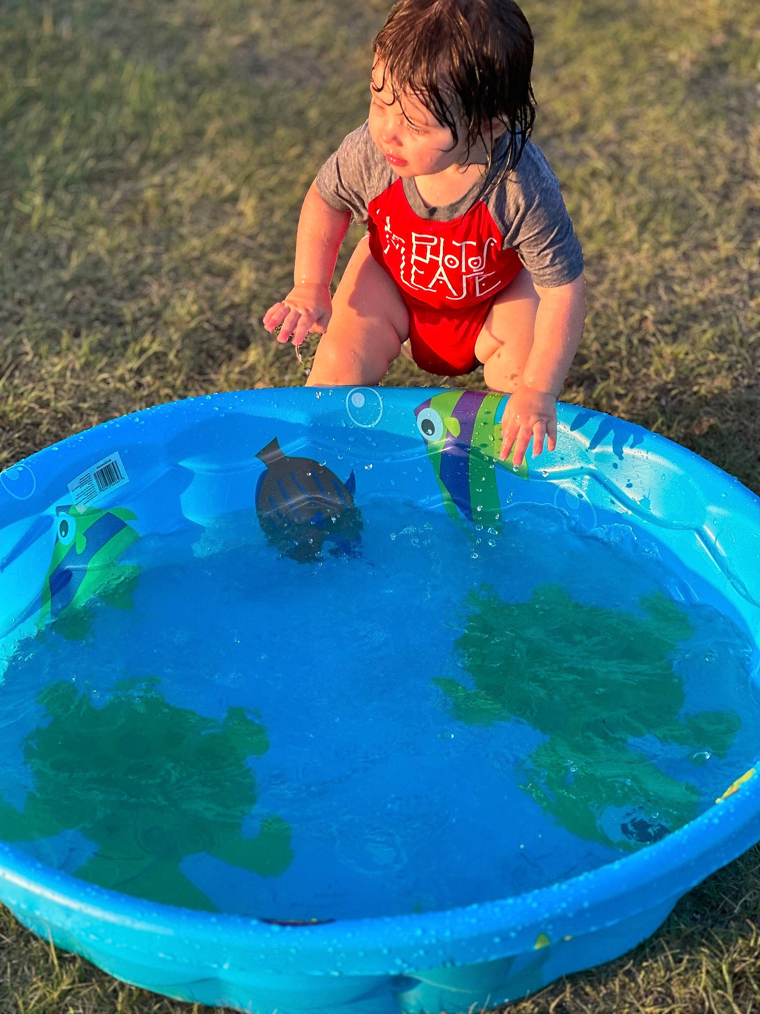 Vivianna joined the competition — help win amazing prizes! aqua, azure, baby_toddler_clothing, blue, electric_blue, fun, grass, green, happy, leisure, liquid, paint, person, plastic, play, recreation, summer, t_shirt, toddler, water