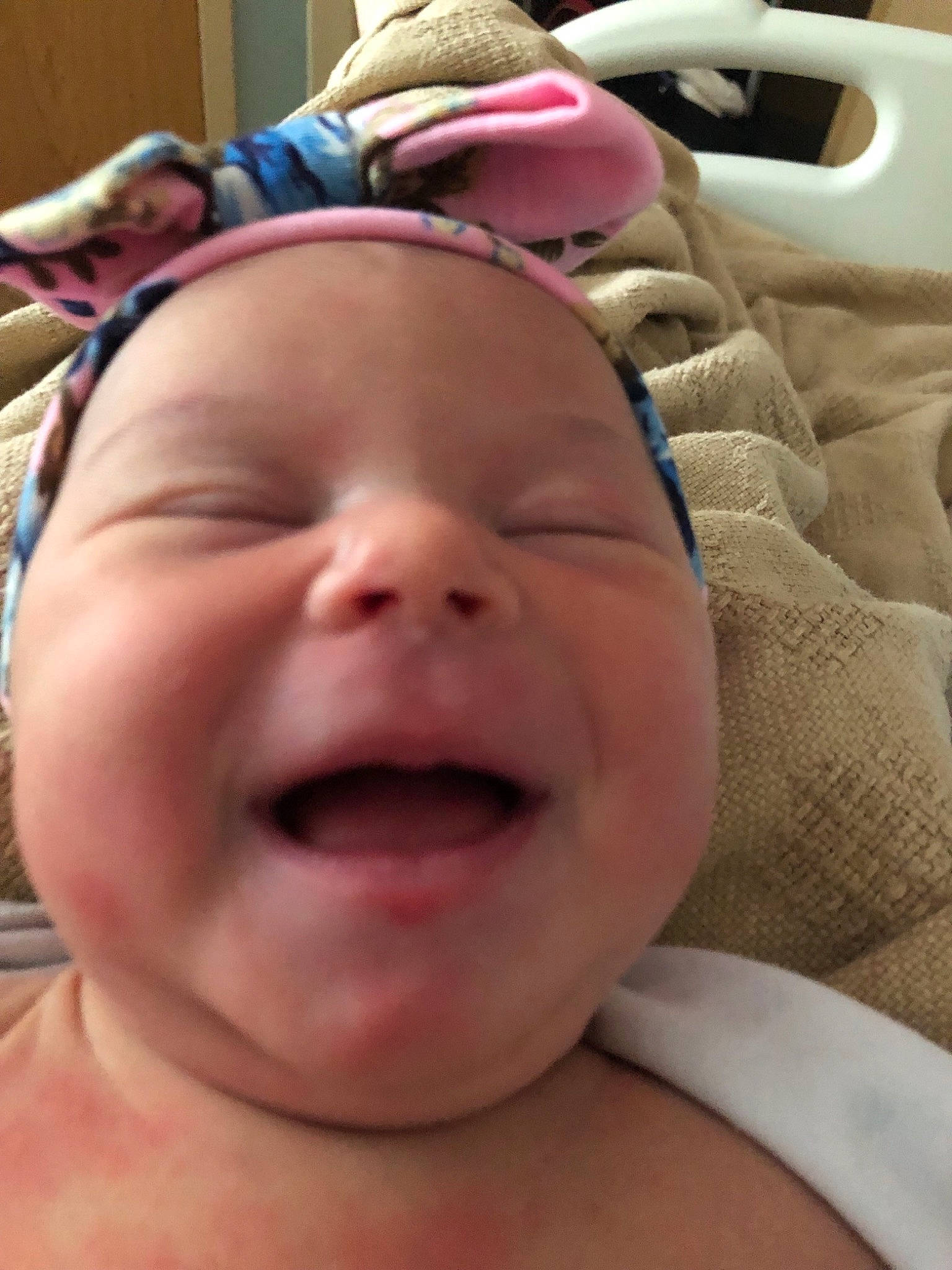 Ellington Helena joined the competition — help win amazing prizes! baby, baby_laughing, baby_making_funny_faces, birth, cheek, child, chin, crying, face, facial_expression, forehead, head, headwear, laugh, lip, mouth, nose, person, skin, smile