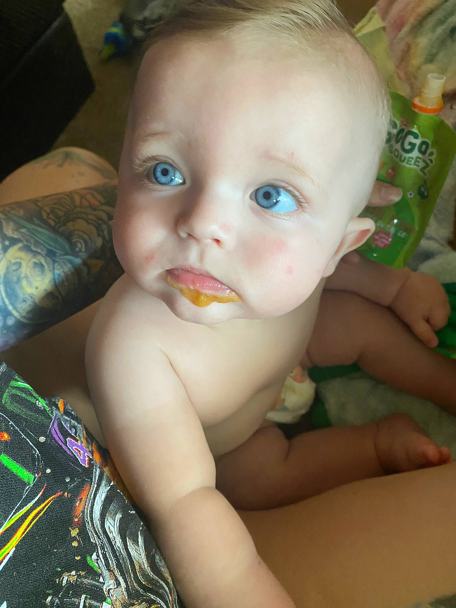 Liam joined the competition — help win amazing prizes! baby, baby_products, baby_toddler_clothing, chair, cheek, chest, child, ear, eyelash, facial_expression, forehead, fun, happy, iris, lip, mouth, nose, person, sitting, skin
