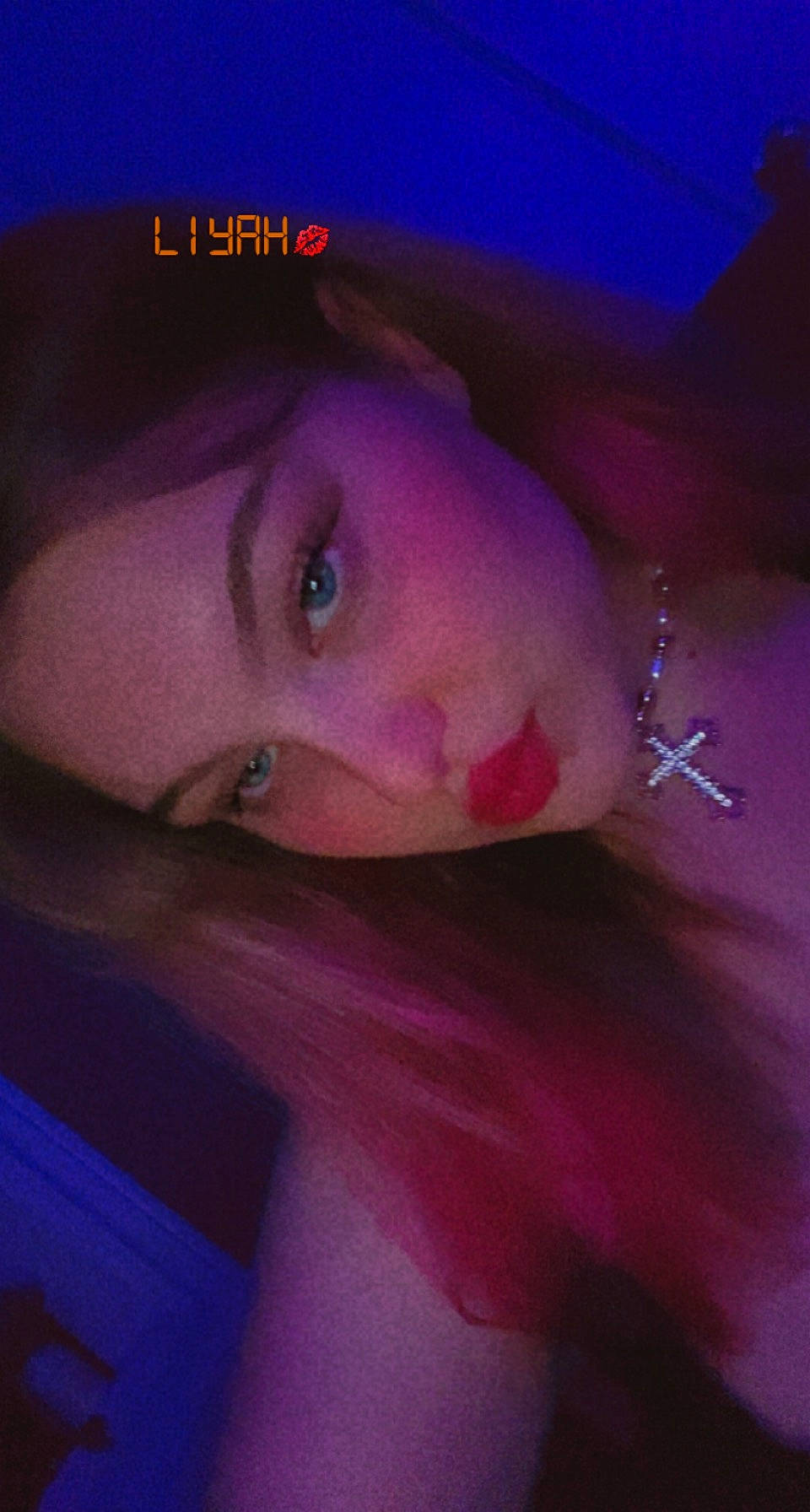 Aaliyah is registered to the contest to win money with this photo: black_hair, body_piercing, chest, darkness, ear, electric_blue, eyelash, flash_photography, flesh, fun, hair_coloring, human_body, iris, jaw, lip, magenta, night, nose, person, purple